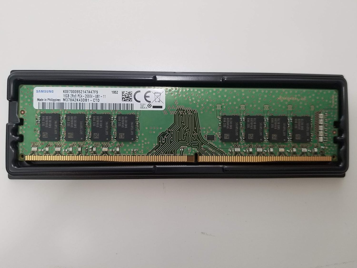 SAMSUNG 16GB DDR4 PC4-21300 2666MHz 288 PIN UDIMM 1.2V CL 19 Desktop ram Memory Module M378A2K43DB1-CTD 5th Generation