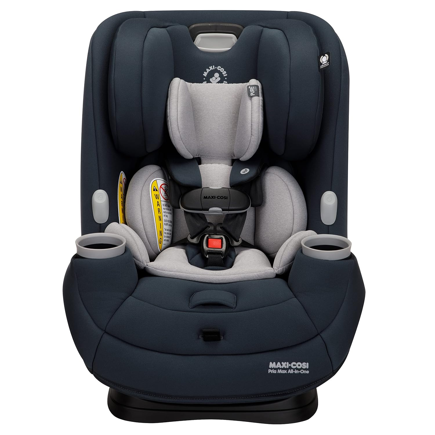 Maxi-Cosi Pria Max All-in-One Convertible Car Seat, Rear Facing Car Seat (4-40 lbs), Forward Facing Car Seat (22-65 lbs), High Back Booster Seat (40-100 lbs), Pure COSI, Essential Graphite