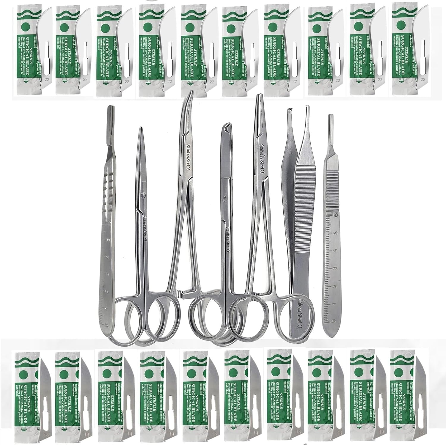 27pc Basic Biology Kit – Stainless Steel Instruments Dissection Dissecting Kit for Frogs Etc – Best for Medical, Biology, Anatomy, Botany & Veterinary Students OR Teachers