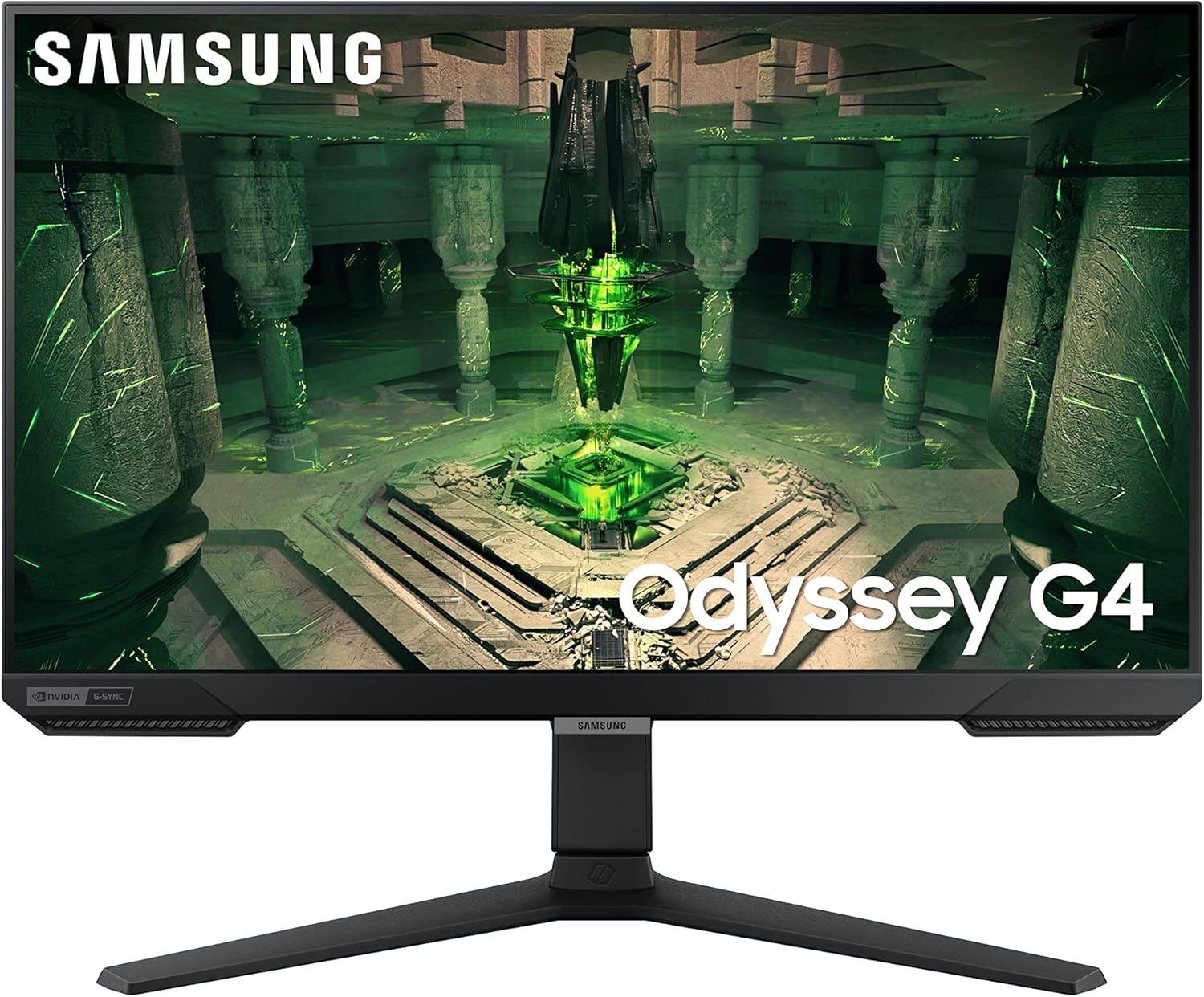 SAMSUNG 25″ Odyssey G4 Series FHD Gaming Monitor, IPS, 240Hz, 1ms, G-Sync Compatible, AMD FreeSync Premium, HDR10, Ultrawide Game View, DisplayPort, HDMI, Fully Adjustable Stand, LS25BG402ENXGO