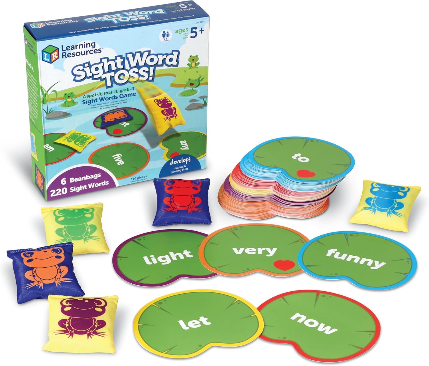 Learning Resources Sight Word Games Toss, Educational Games for Ages 5+,Board Games for Kids, Birthday Gifts for Boys and Girls