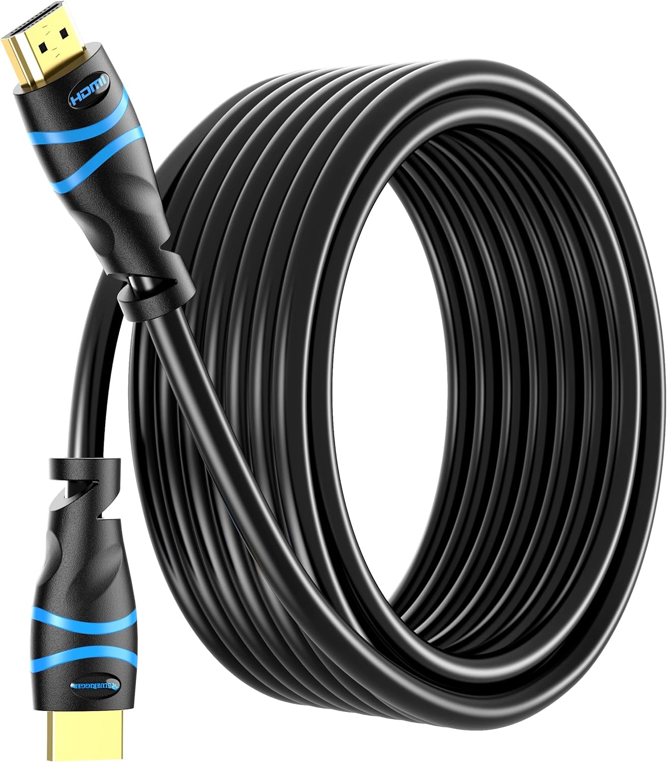 BlueRigger 4K HDMI Cable 50FT (4K 30Hz, HDR10, in-Wall CL3 Rated, High Speed, HDCP2.3, eARC) – Long HDMI Cable Compatible with Home Theatre, HDTV, Gaming Consoles, Streaming Devices