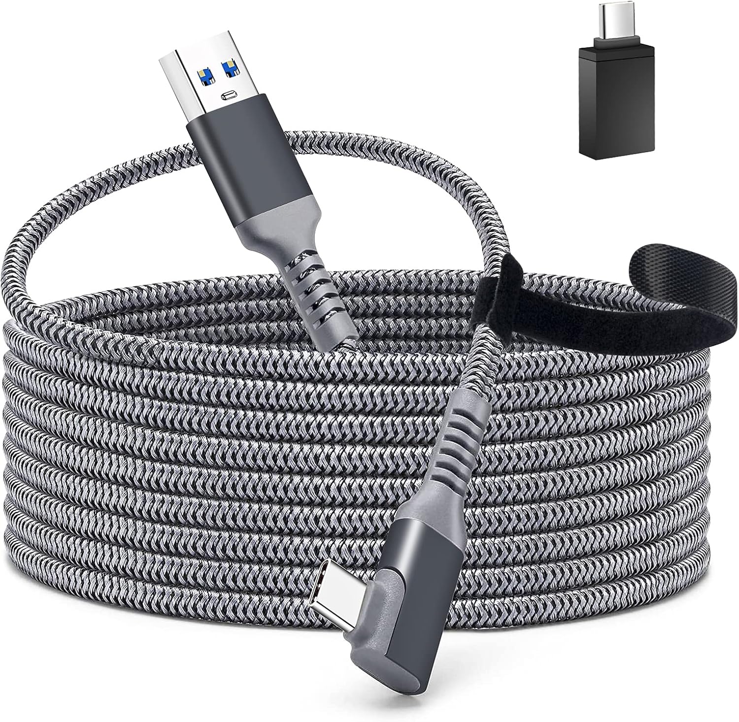 TOTU Cable for Oculus Quest 2 Link, 16FT USB 3.2 Gen 1 to Type C Link Cable Compatible with Steam Deck, High Speed Data Transfer and Fast Charging for VR Oculus Quest Headset and Gaming PC