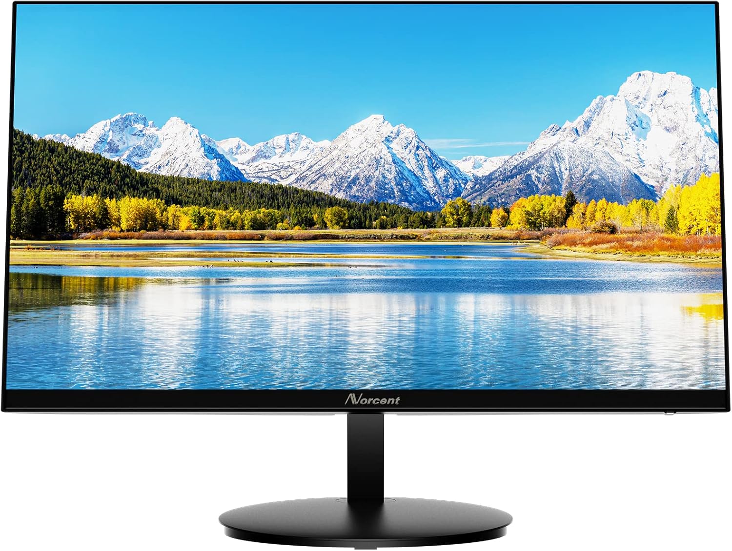 24 Inch Computer Frameless Monitor, 75Hz Full HD 1920 x 1080P IPS LED Display, HDMI VGA Port, 178 Degree Viewing Angle Blue Light Filter Function, 100x100mm VESA Mountable, MN24-H