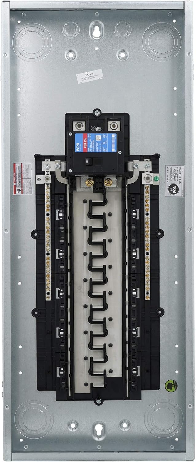 Eaton 200 amps 120/240 V 30 Space 40 Circuits Combination Mount Main Breaker Load Center