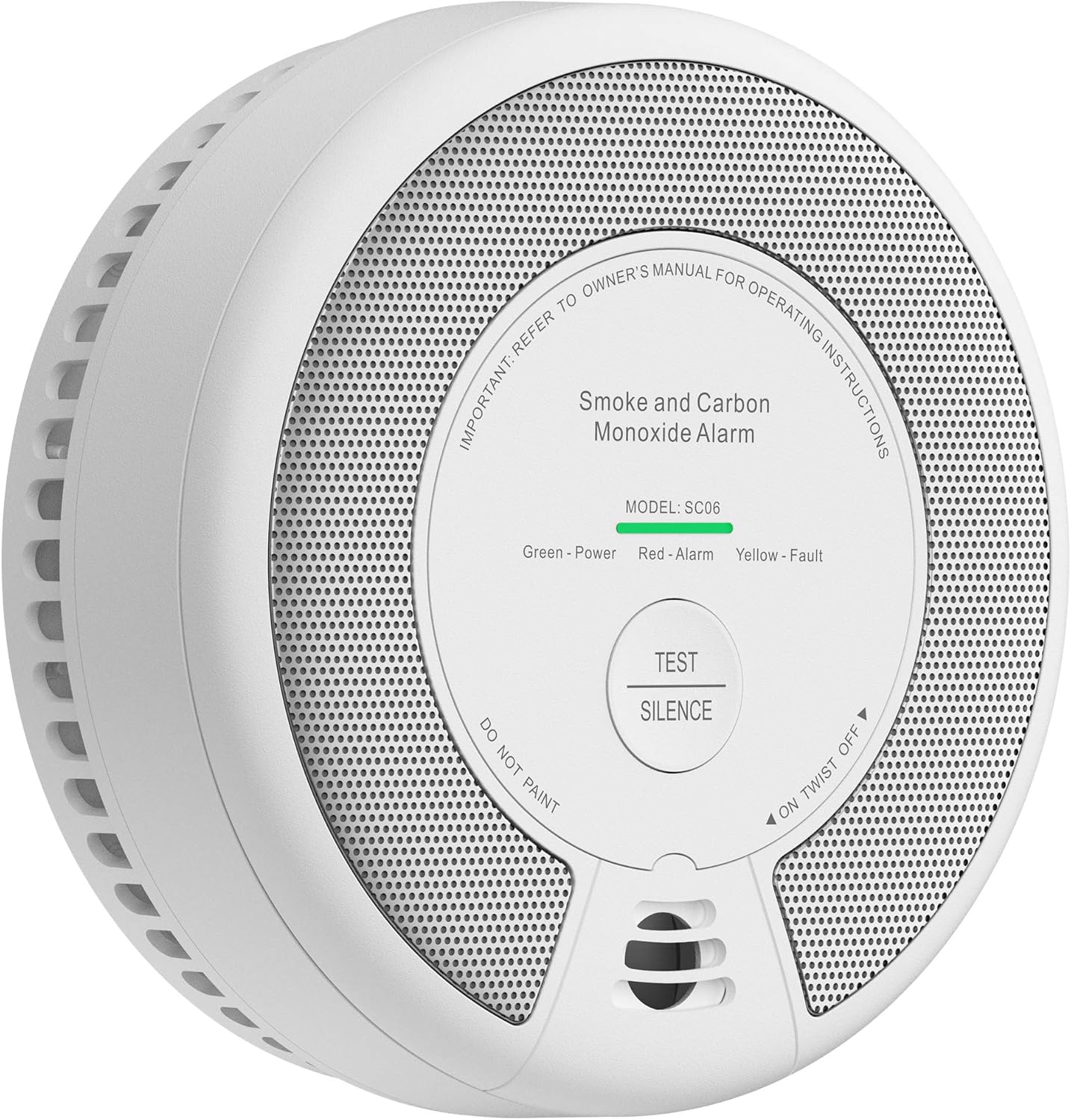 X-Sense 2-in-1 Smoke and Carbon Monoxide Detector Alarm (Not Hardwired), 10-Year Battery-Operated Dual Sensor Fire & CO Alarm, SC06, 1-Pack