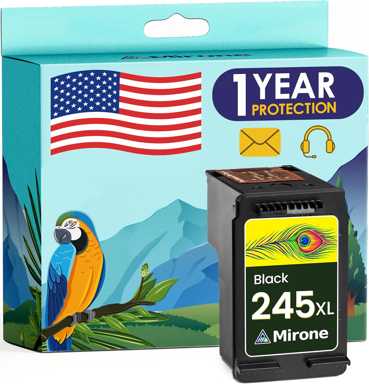 Mirone Compatible Ink Cartridges Replacement for Canon Ink Cartridges 245 245xl for Canon Pixma MG2522 Ink mx490 Printer Ink for Canon 245 XL 243 PG 245 Ink ts3322 (1bk)