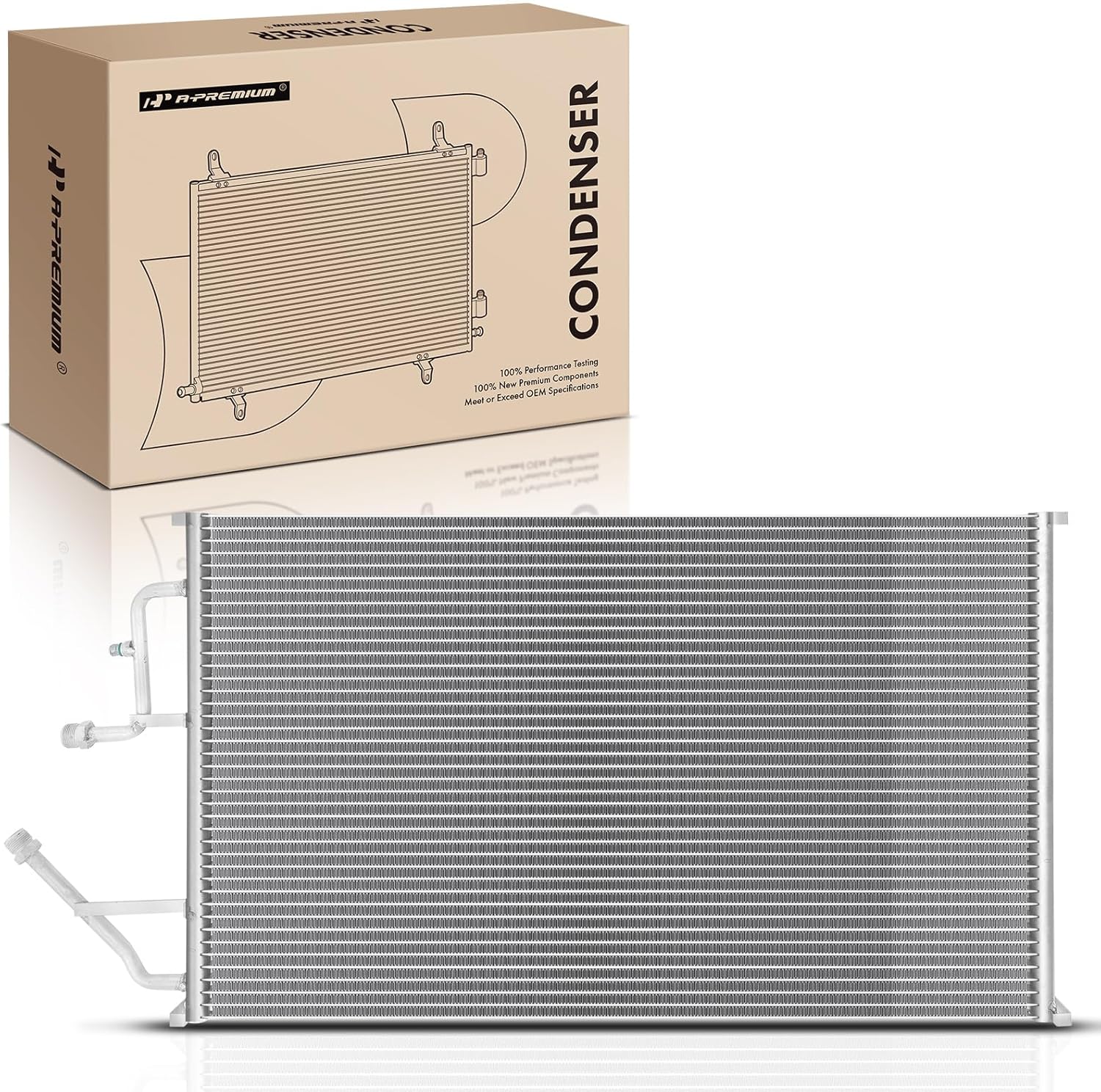 A-Premium Air Conditioning A/C Condenser Compatible with Chevrolet, GMC Models, Blazer 1994, C1500 C2500 Suburban, K1500 K2500 Suburban, C3500 K3500, Yukon 1994-1995