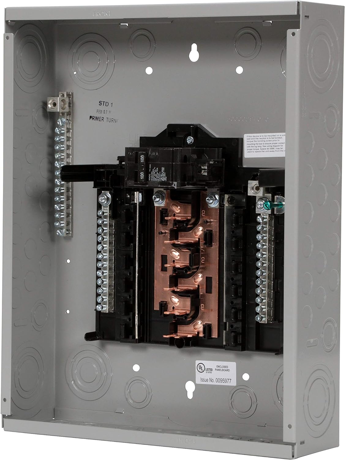 PN Series 100 Amp 12-Space 24-Circuit Main Breaker Plug-On Neutral Load Center Indoor with Copper Bus