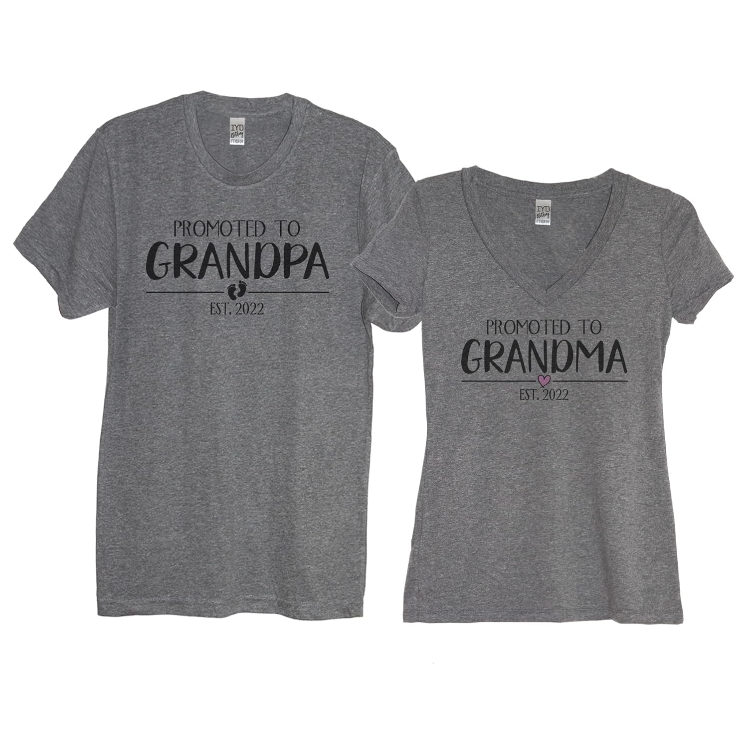 Personalized Promoted To Grandma – Promoted to Grandpa – Grandparent Shirts Couples Matching Shirt Set Going To Be A New Grandma 2024 TShirts