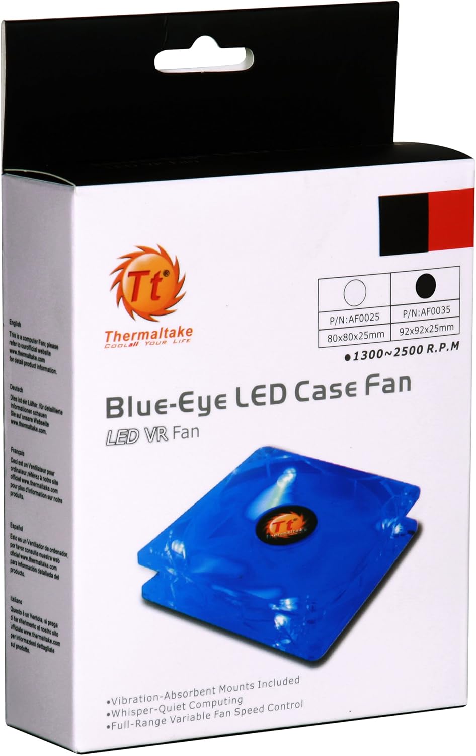 Thermaltake Blue-Eye Silent Smart 90mm Blue Led Case Fan with Adjustable Fan Speed Control AF0035