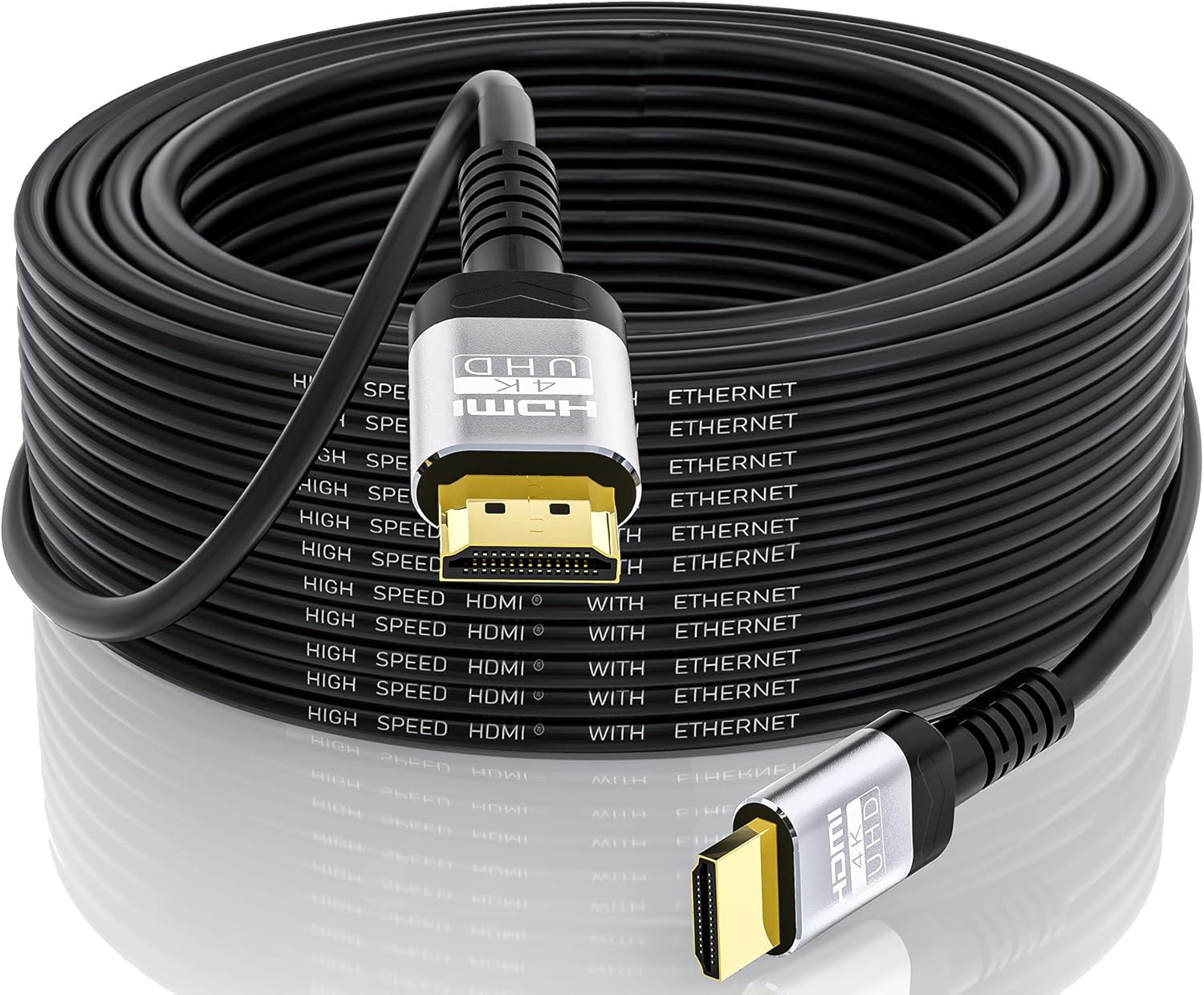 4K HDMI Cable 50Ft | High Speed HDMI 2.0 Cable 4K@60Hz 2K 1080P 3D ARC Ethernet HDMI Cord | for UHD TV Monitor Laptop Xbox PS4/PS5 ect (15m)