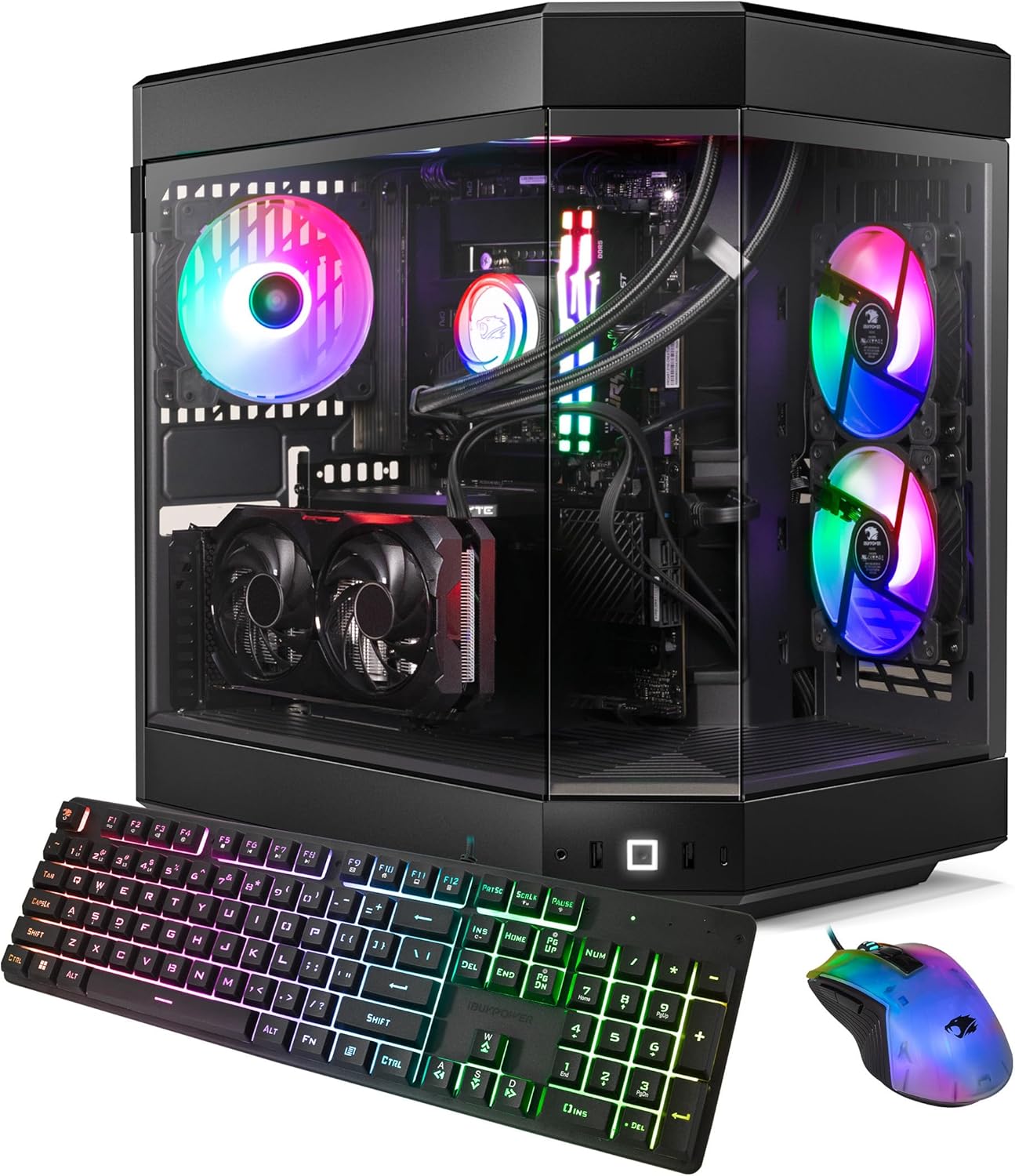 iBUYPOWER Y60BI7N47S01 Liquid Cooled Gaming Desktop Computer, Intel Core Ultra 7 265KF 3.9GHz, 32GB RAM, 2TB SSD, NVIDIA GeForce RTX 4070 Super 12GB, Windows 11 Home