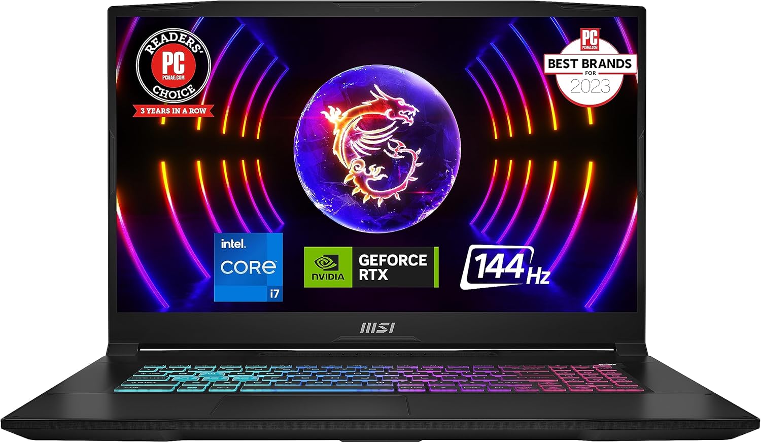 MSI Katana 17 Gaming Laptop: 13th Gen Intel Core i7, GeForce RTX 4060, 17.3″ 144Hz FHD Display, 32GB DDR5, 1TB NVMe SSD, USB-Type C, Cooler Boost 5, Win11 Home: Black B13VFK-835US