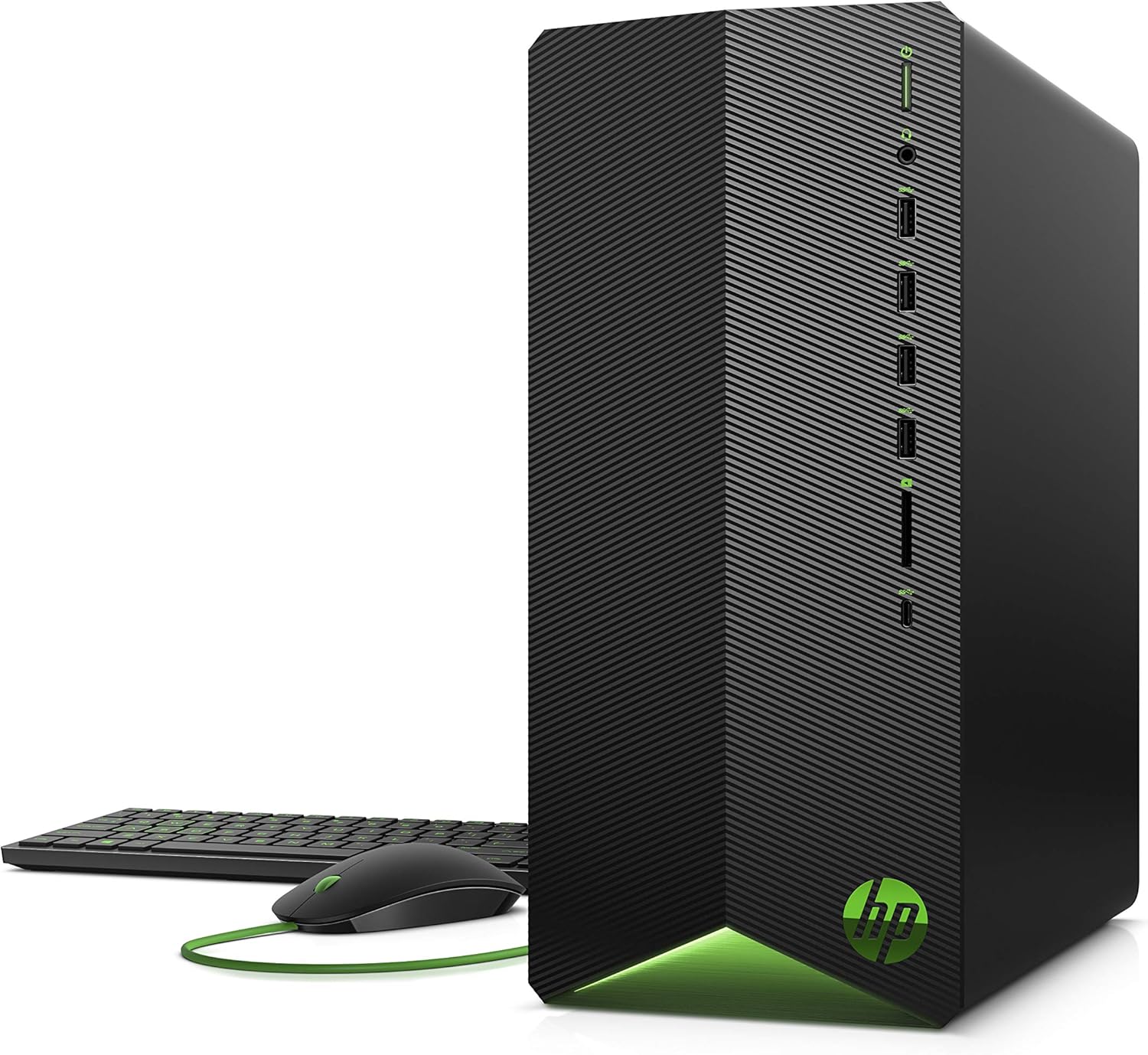 HP Pavilion Gaming Desktop, 10th Generation Intel Core i5-10400F Processor, NVIDIA GeForce RTX 2060 Graphics, 16 GB RAM, 512 GB SSD, Windows 11 Home (TG01-1260, Shadow Black)