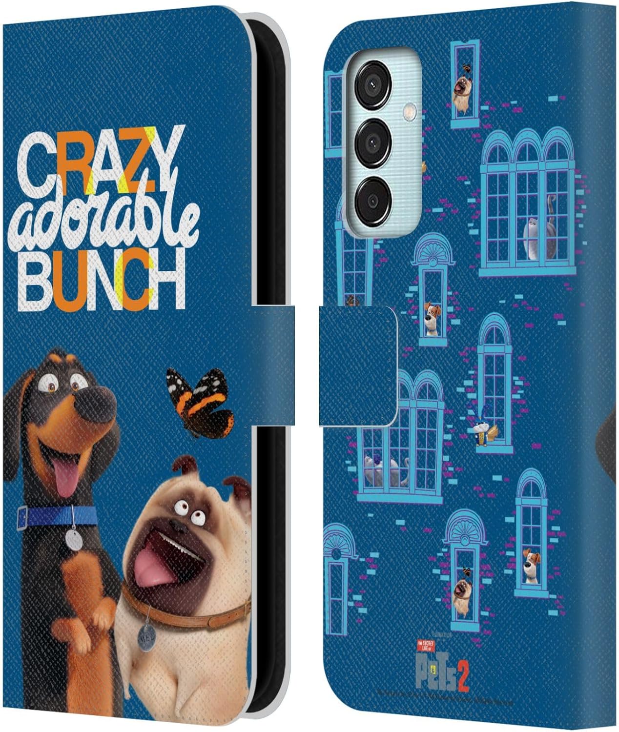 Head Case Designs Officially Licensed The Secret Life of Pets 2 Group II for Pet’s Sake Leather Book Wallet Case Cover Compatible with Samsung Galaxy M15/F15 5G