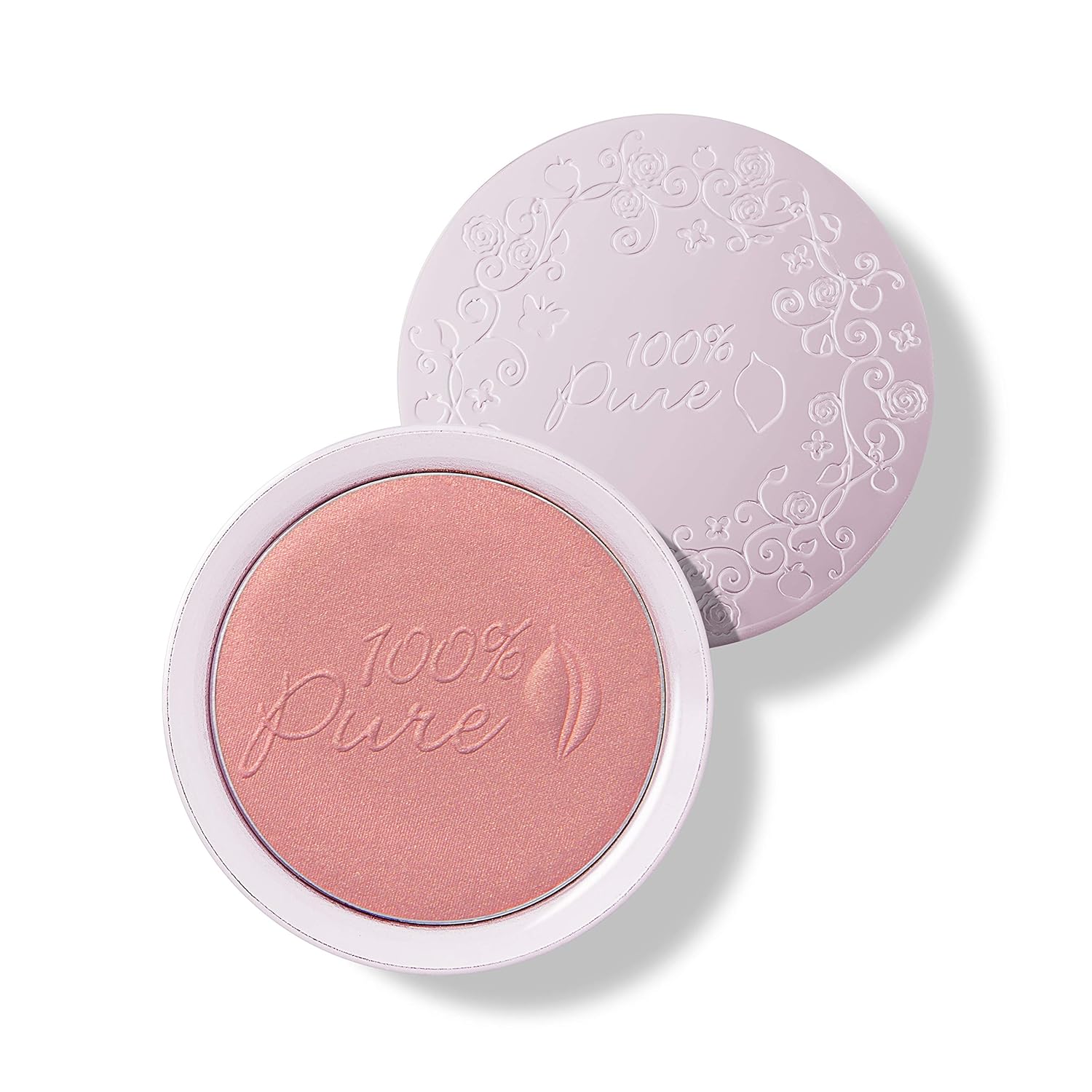 100% PURE Powder Blush (Fruit Pigmented), Mimosa, Soft Shimmery Finish, Nourishes Skin w/Rosehip Oil, Cocoa Butter, Natural Makeup (Light Coral) – 1.81 oz