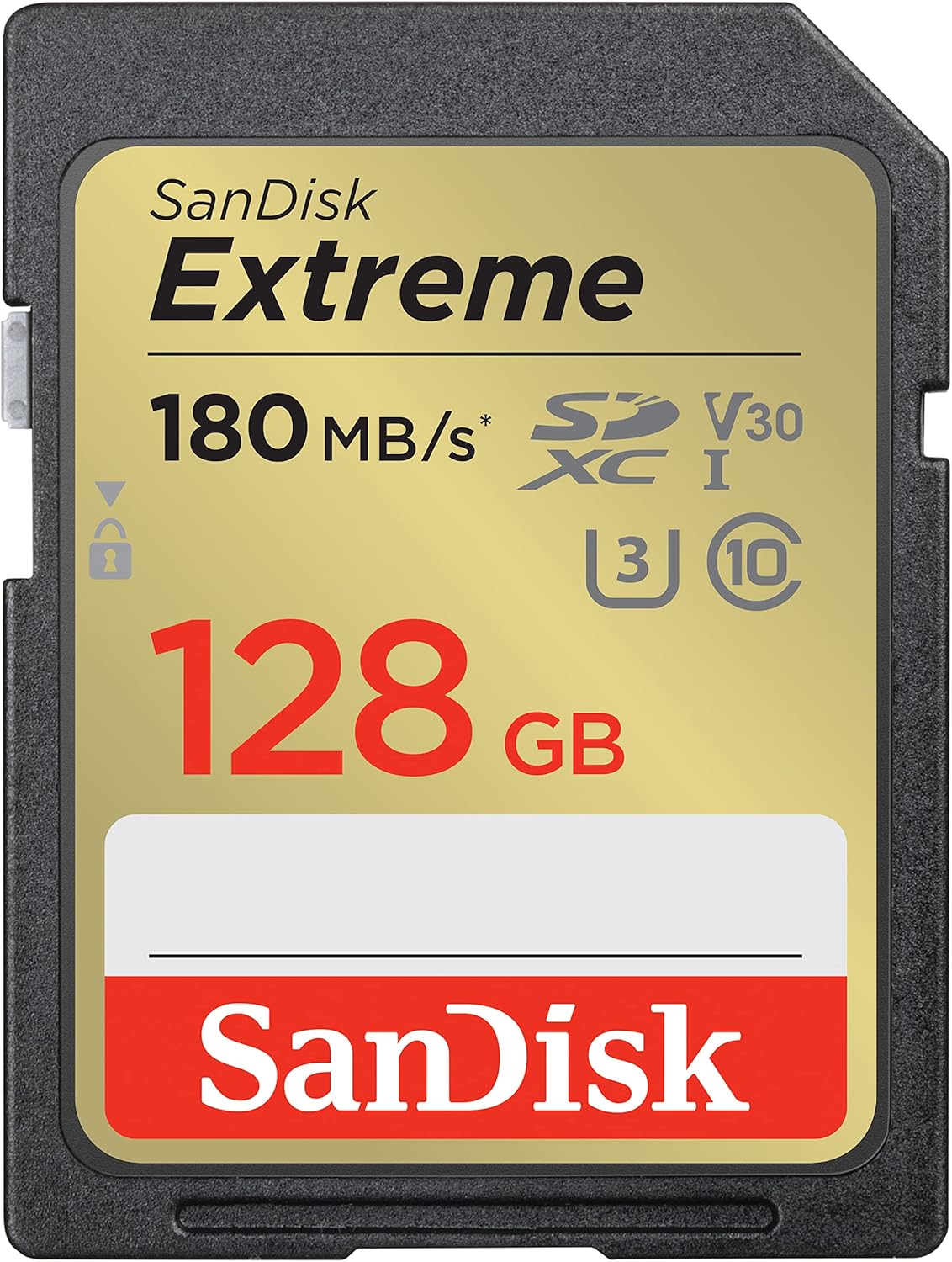 SanDisk 128GB Extreme SDXC UHS-I Memory Card – C10, U3, V30, 4K, UHD, SD Card – SDSDXVA-128G-GNCIN