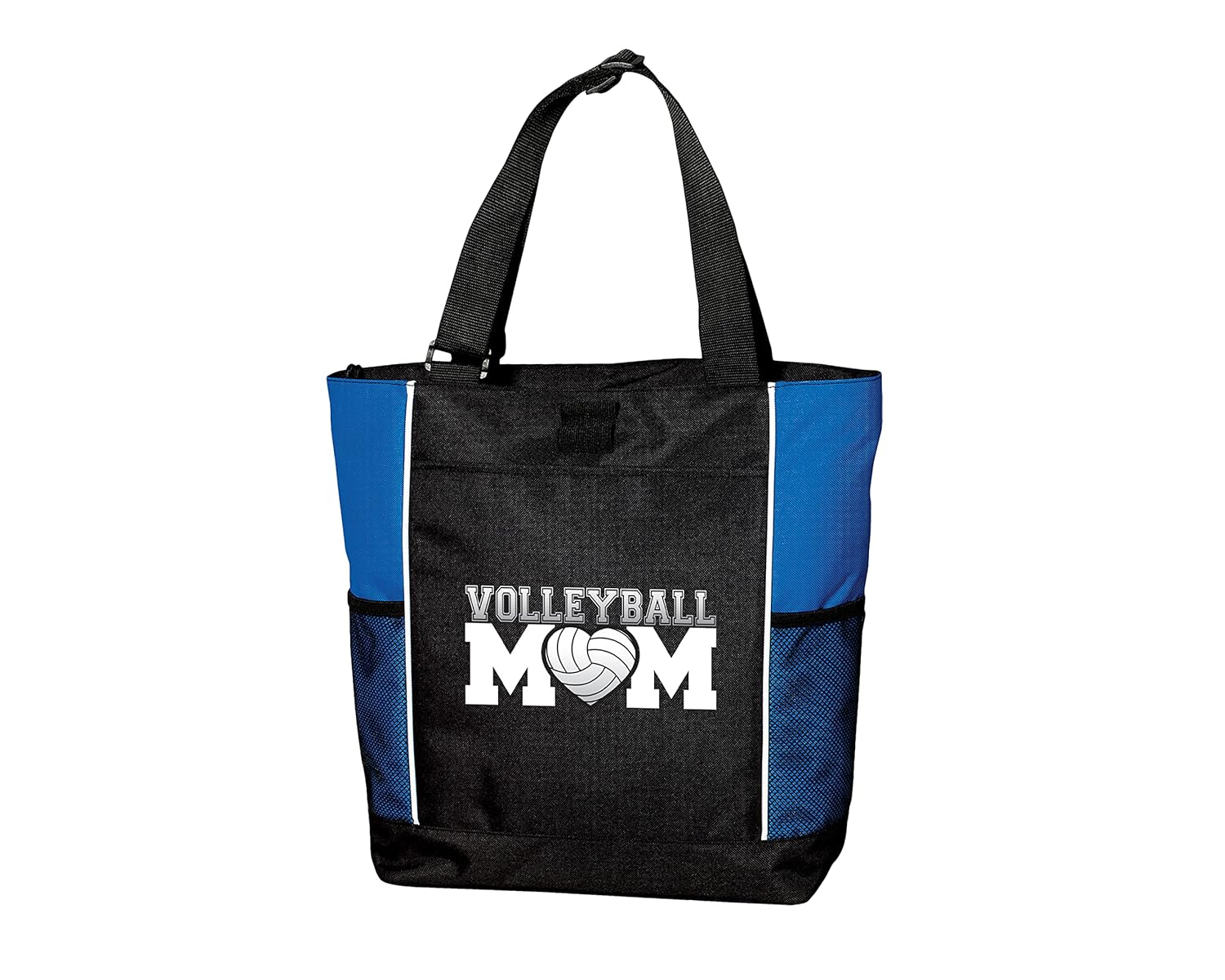 Alterd Industries Sports Mom Tote Bag – Football, Soccer, Baseball, Tote, Sports Mom, Mom Life, Softball Mom, Softball Mom Bag, Softball Bag, Softball Mom (Royal Blue, Volleyball Mom)