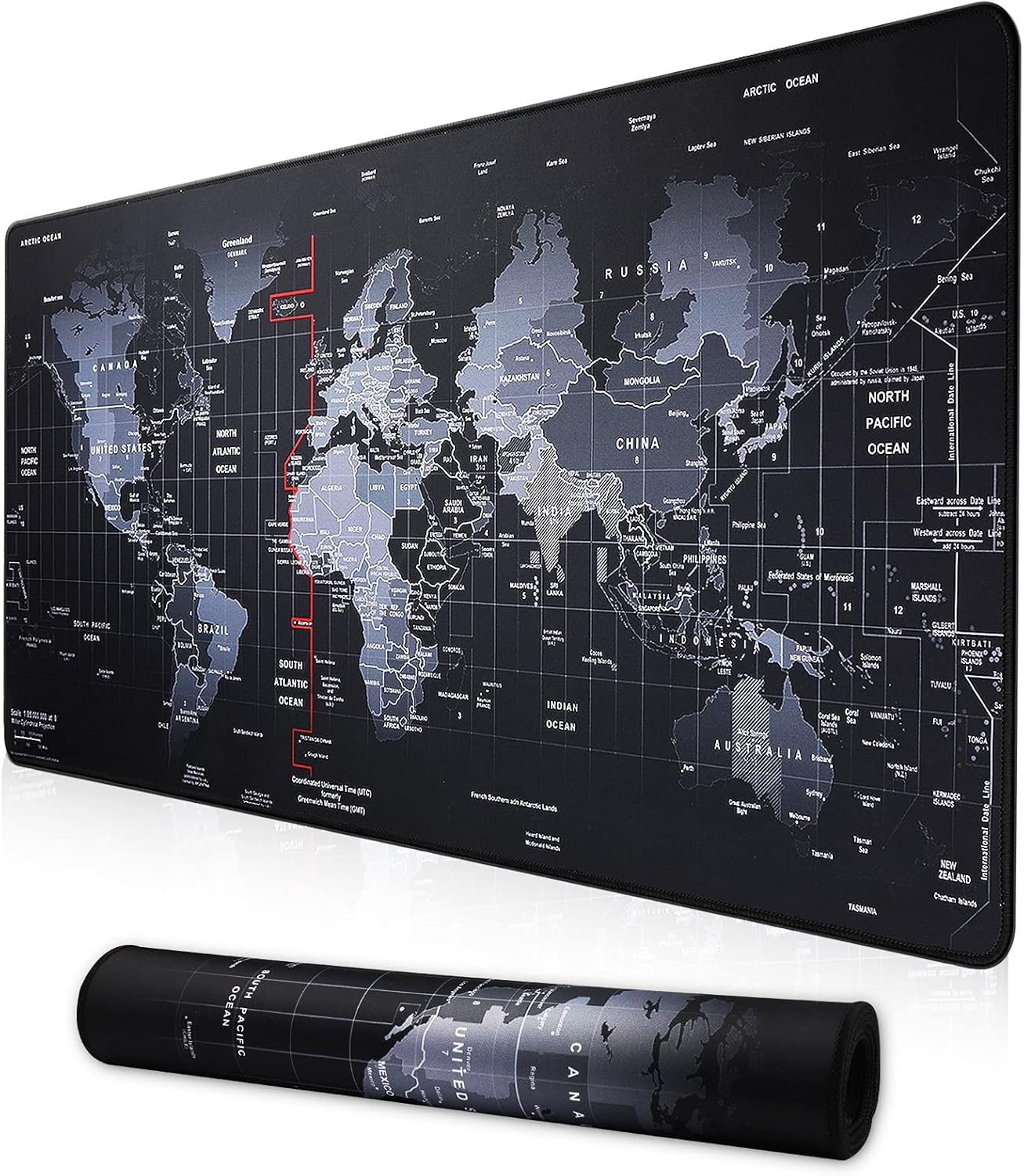 XXL Professional Large Mouse Pad & Computer Game Mouse Mat (35.4×15.7×0.1IN, Map) (90 * 40 Map)