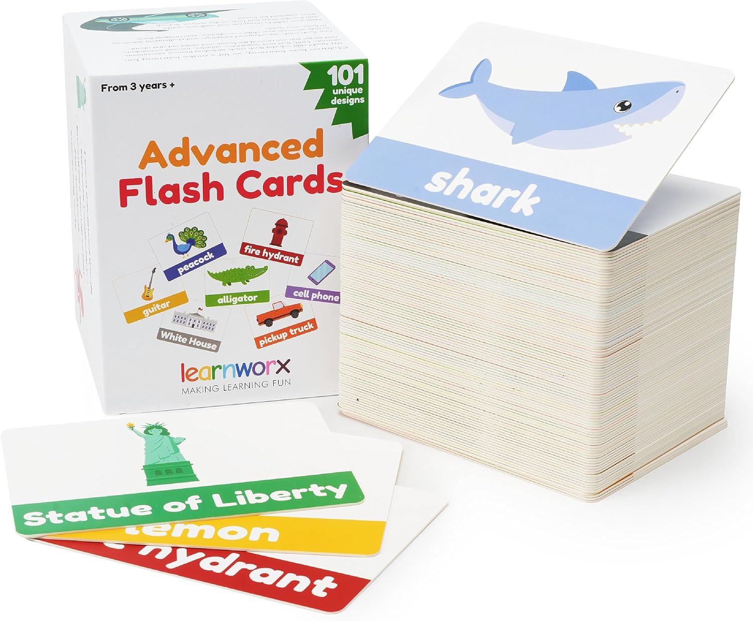 Advanced Flash Cards for Toddlers 3-5 Years – 101 Flashcards – Preschool Flash Cards – Kindergarten Flash Card for Kids – Toddler Learning – Educational Gift – for Ages 3, 4, 5 & 6