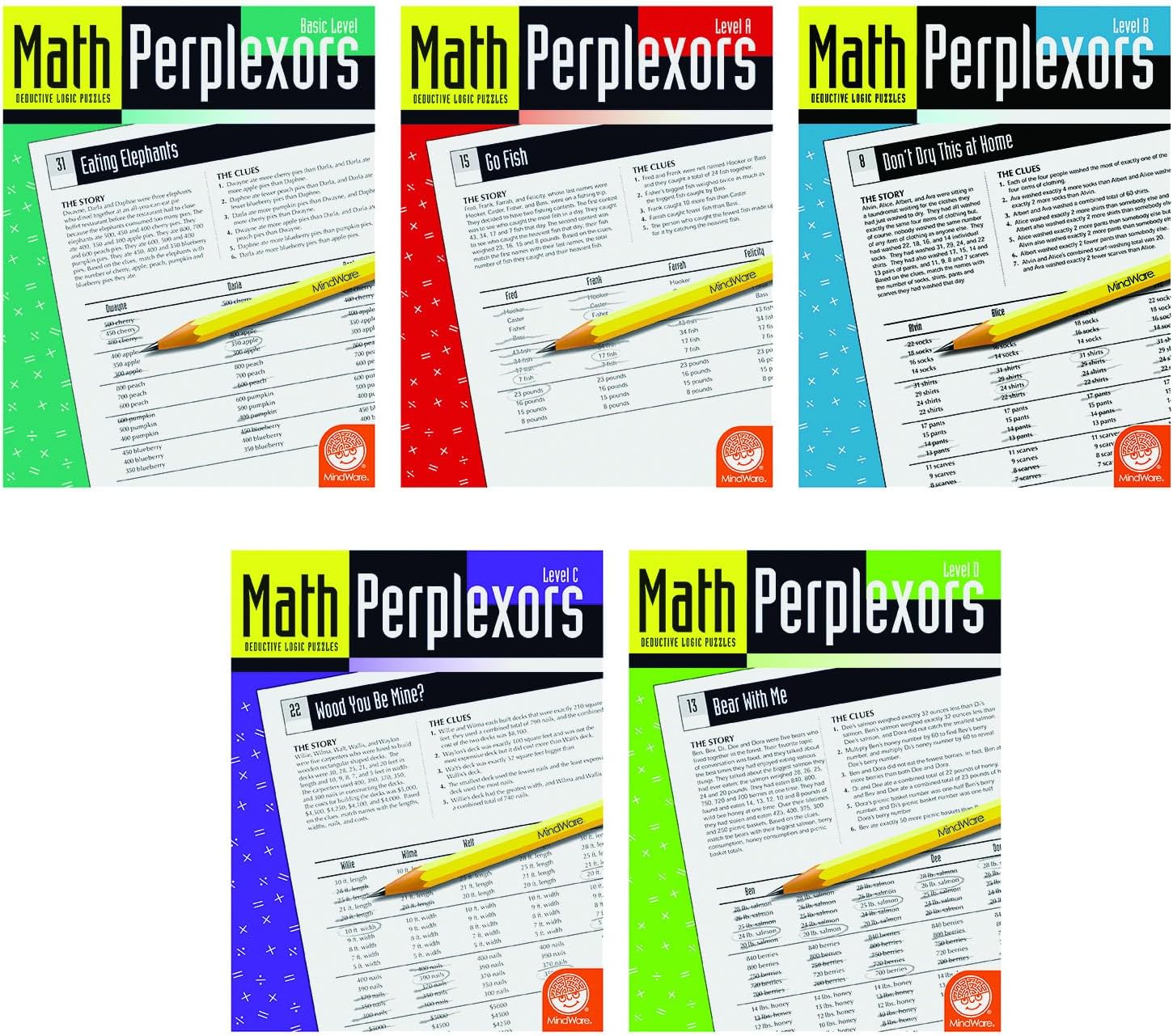 MindWare Math Perplexors: Set of 5