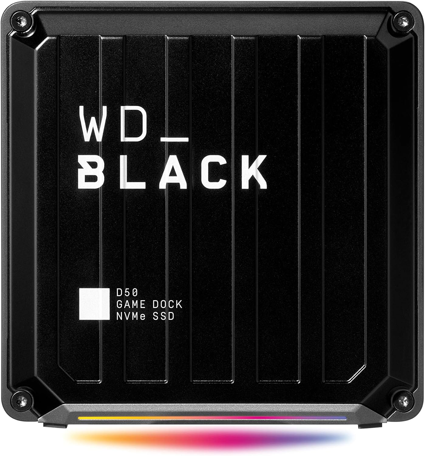 WD_BLACK 1TB D50 Game Dock NVMe SSD Solid State Drive, RGB with Thunderbolt 3 Connectivity, Up to 3,000 MB/s – WDBA3U0010BBK-NESN