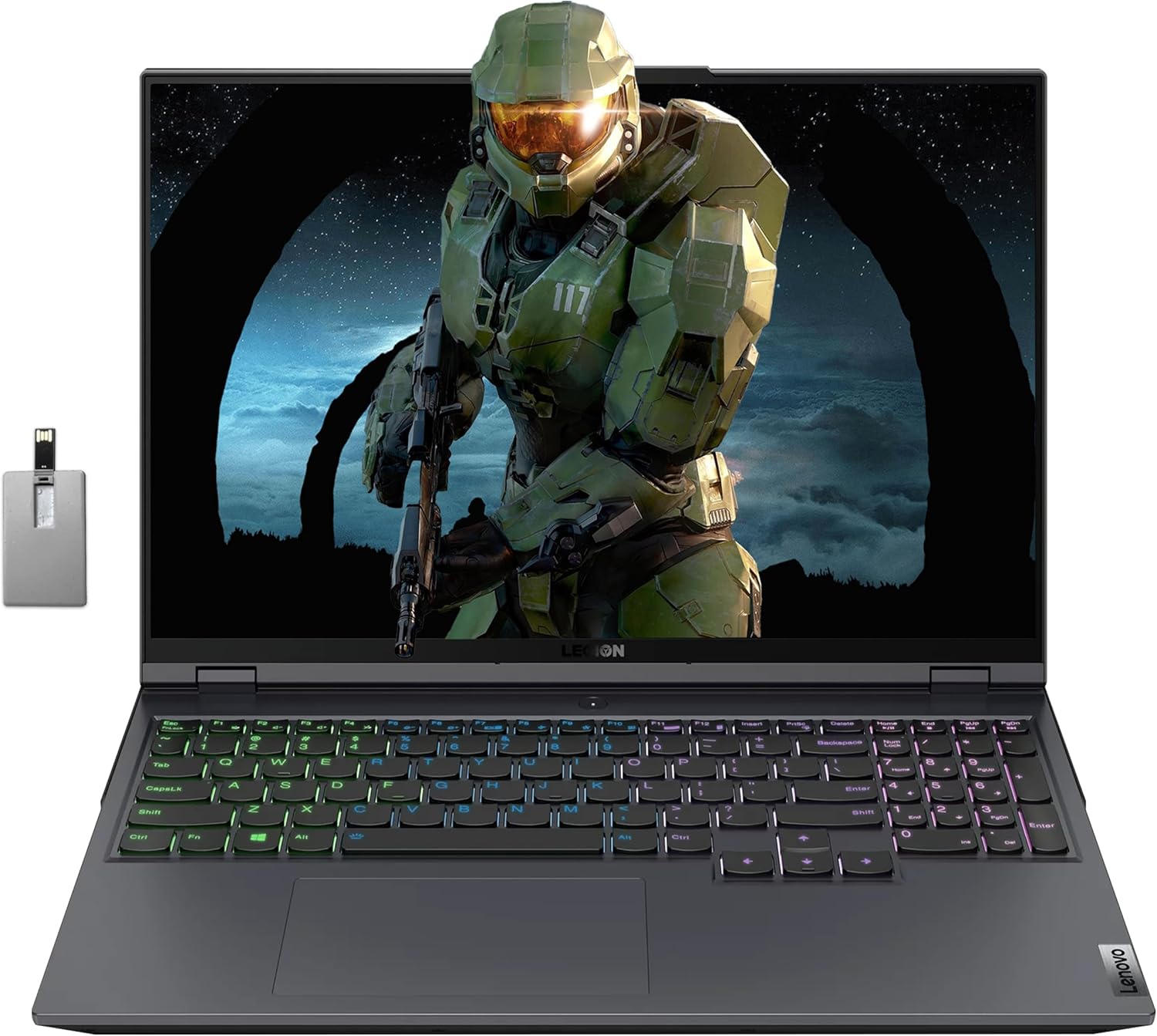 Lenovo 2022 Legion 5 Pro 16″ QHD 165Hz Gaming Laptop, AMD Ryzen 7 5800H, 32GB RAM, 2TB PCIe SSD, NVIDIA GeForce RTX 3070, Backlit Keyboard, 720P Webcam, Grey, Win 11 Pro, 32GB SnowBell USB Card