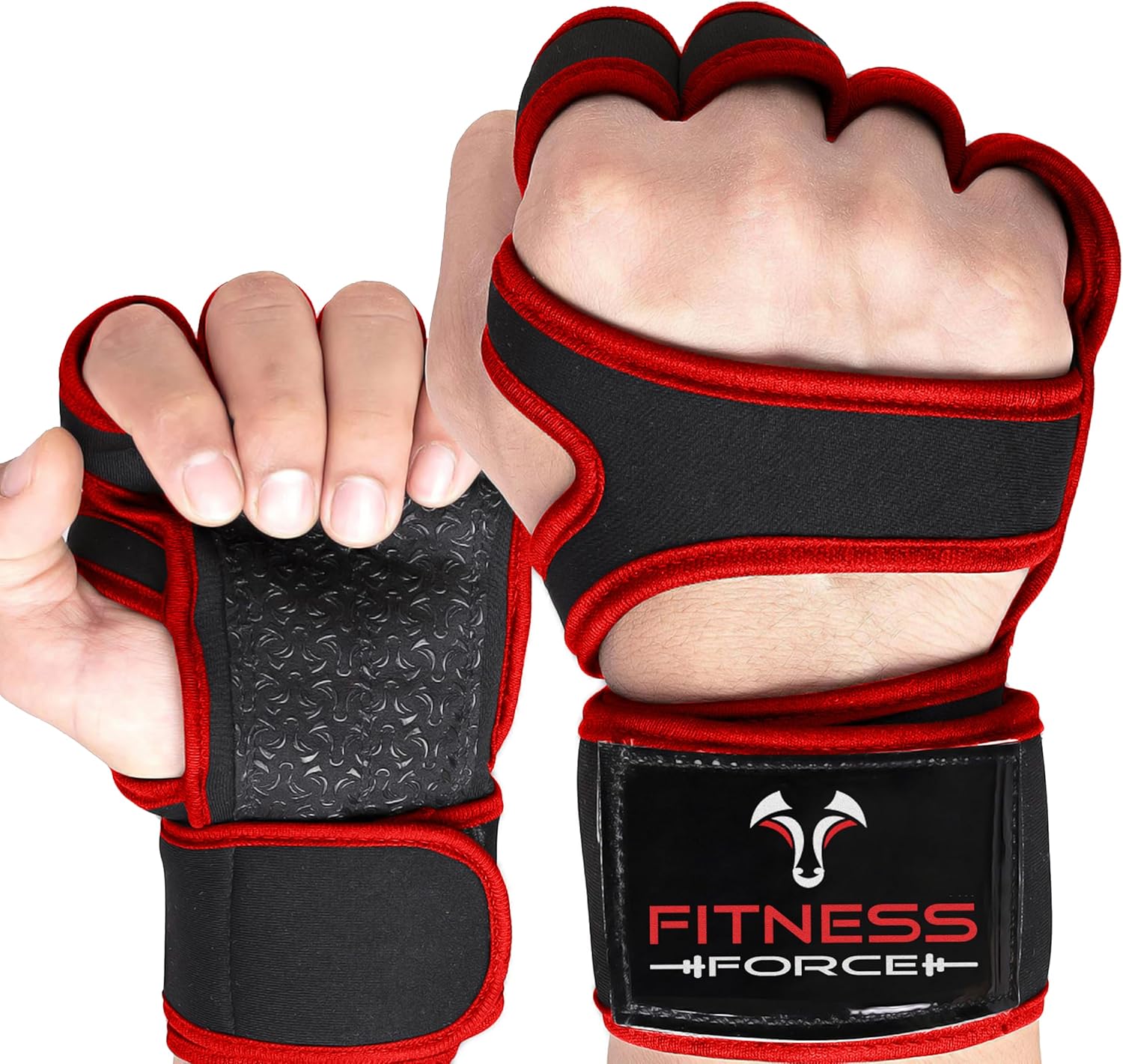 FITNESS FORCE Ventilated Gym Gloves for Men with Built-in Wrist Support for Workouts Weightlifting Gloves Workout Gloves for Women