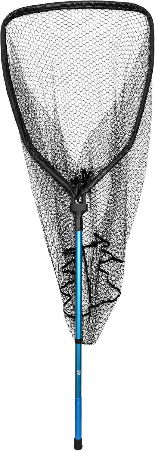 Fishing Telescoping Net |Durable Lightweight Net Containment System with Extendable Non-Slip Grip & Replaceable Coated Net for Saltwater & Freshwater Use