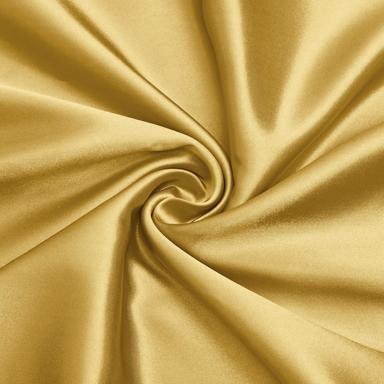 VACVELT Charmeuse Satin Fabric by The Yard, 60 Inch Wide Gold Satin Fabric Shiny & Soft Cloth Fabric, Silky Satin Fabric for Bridal Dress, Wedding Decorations, Crafts, Sewing, Draping (1 Yard)