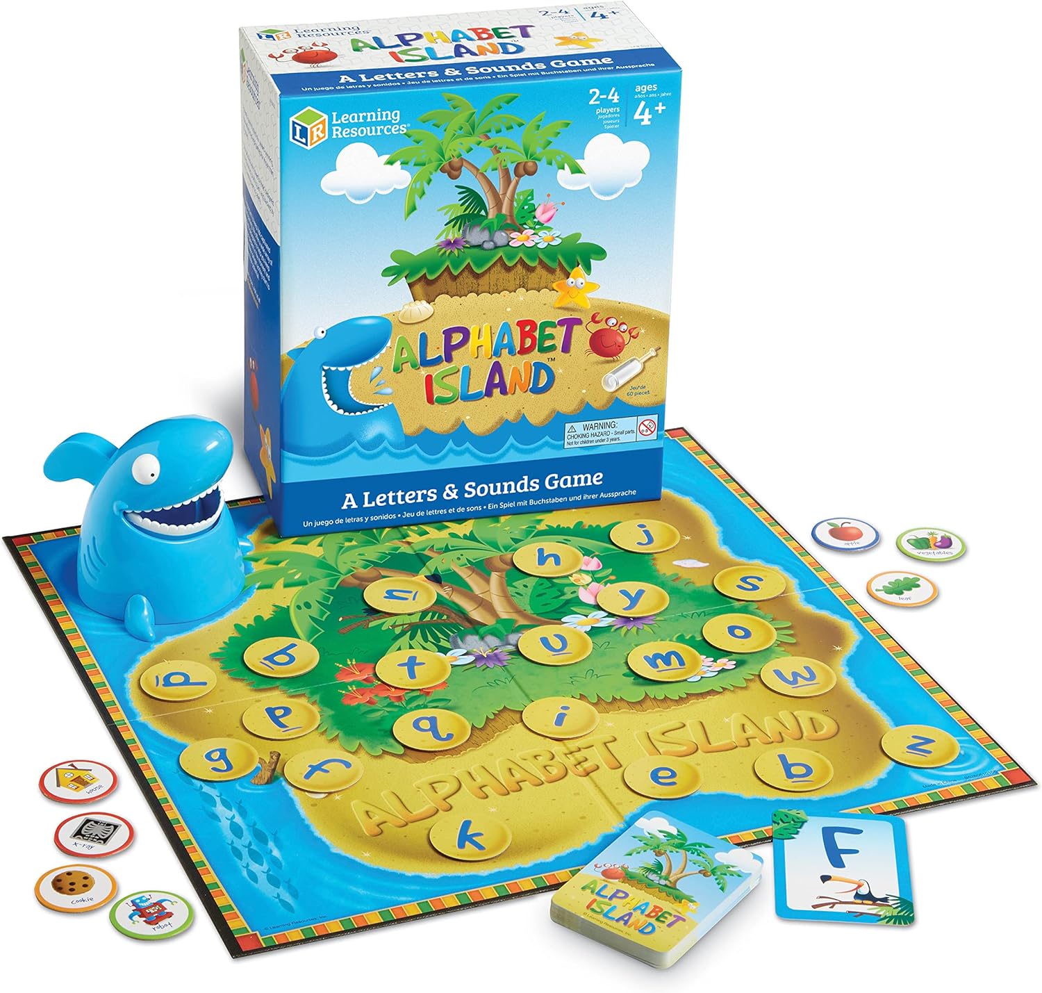 Learning Resources Alphabet Island, Letter & Sounds Game, Language Development Toy, Alphabet Learning Toys, ABC Board Games for Kids, Ages 4+