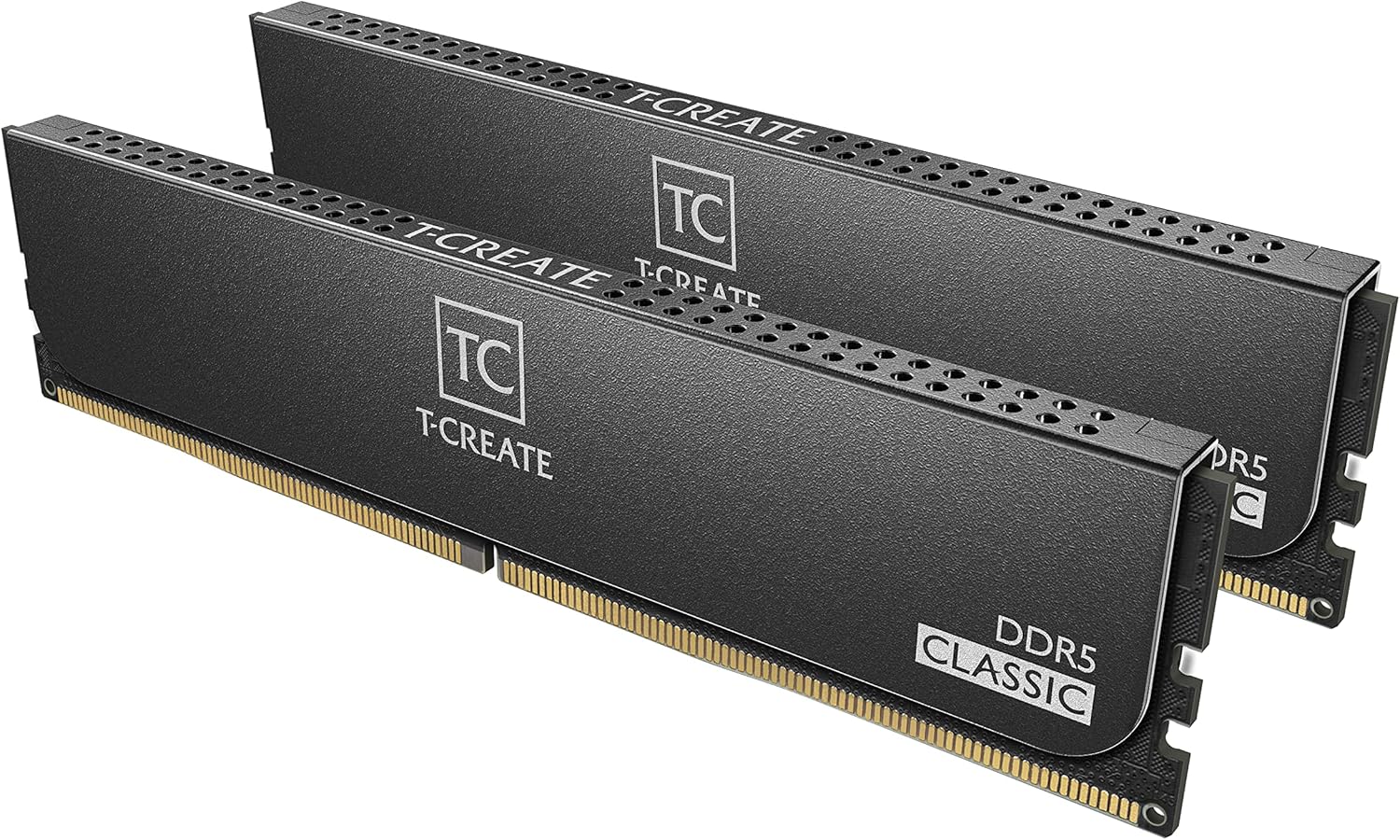 TEAMGROUP T-Create Classic 10L DDR5 32GB Kit (2 x 16GB) 5600MHz (PC5-44800) CL46 Hynix IC Desktop Memory Module Ram, Supports Both Intel & AMD – CTCCD532G5600HC46DC01, Black-UDIMM