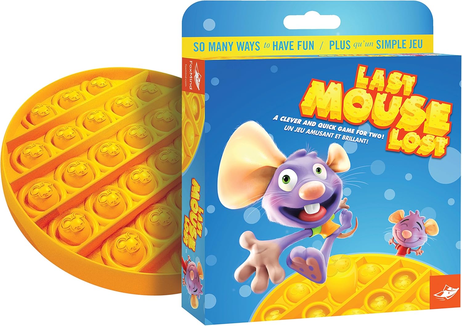 FoxMind Games: Last Mouse Lost Game – The Original Push Pop Bubble Popping Sensory Pop It Fidget Toy Game – Autism ADHD Special Needs Stress Reliever & Fine Motor Learning [Amazon Exclusive]