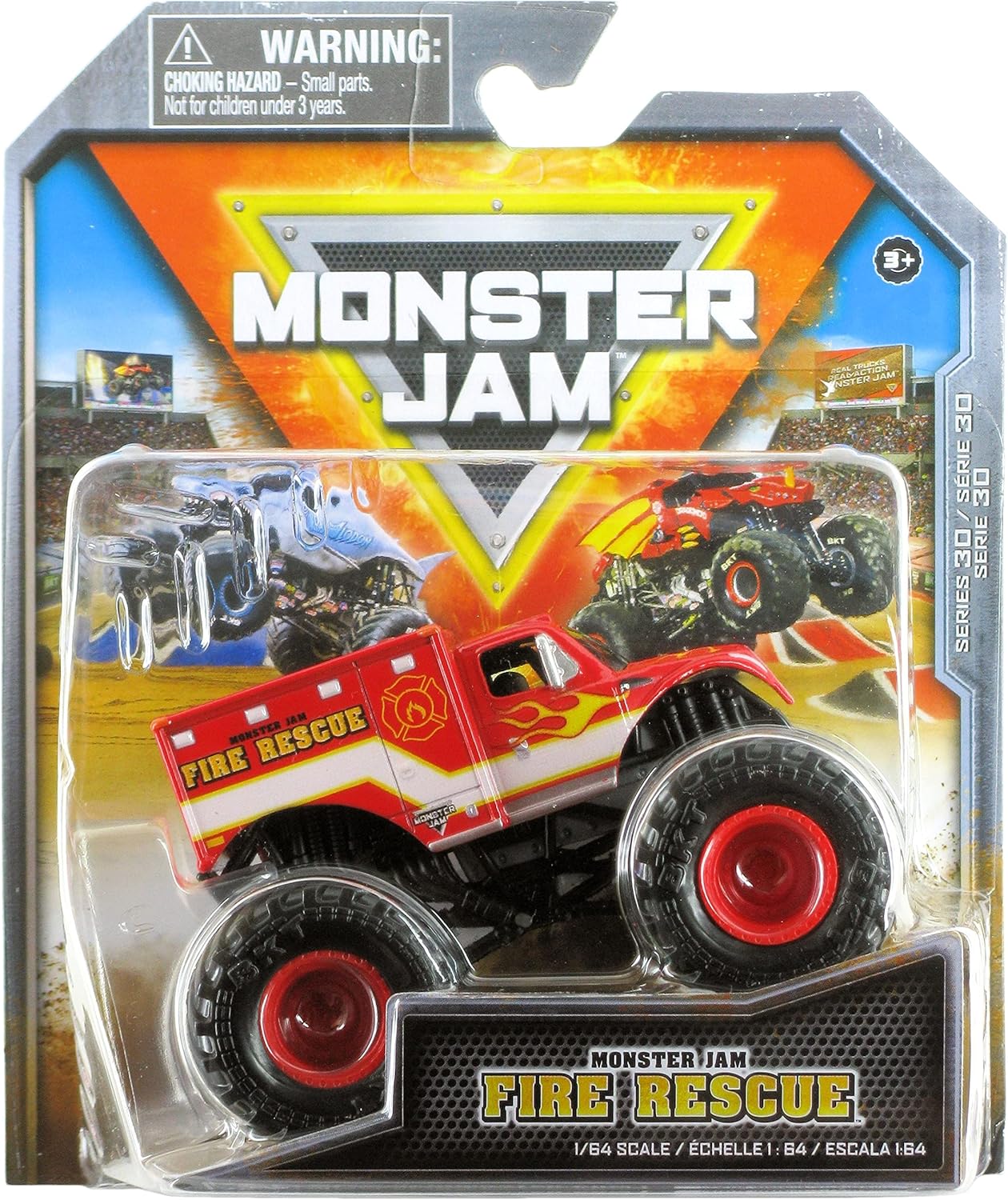 Monster Jam 2023 Spin Master 1:64 Diecast Truck Series 30 Everyday Heroes Fire Rescue