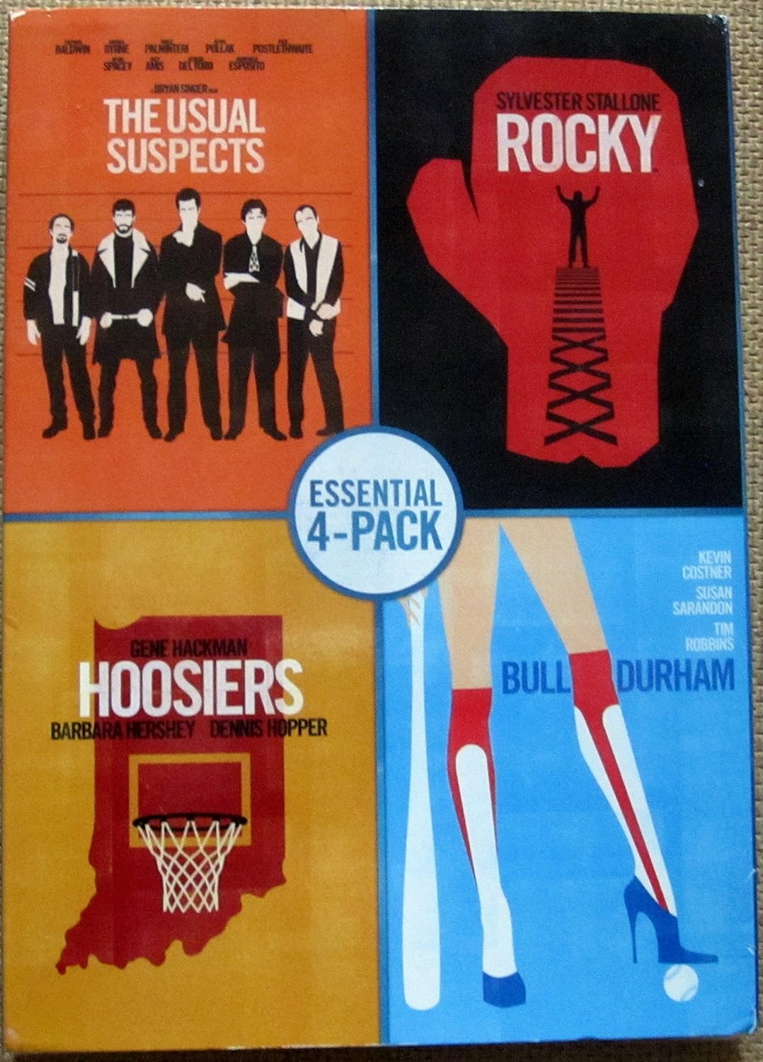 Essential 4-Pack: The Usual Subjects; Rocky; Hoosiers; Bull Durham