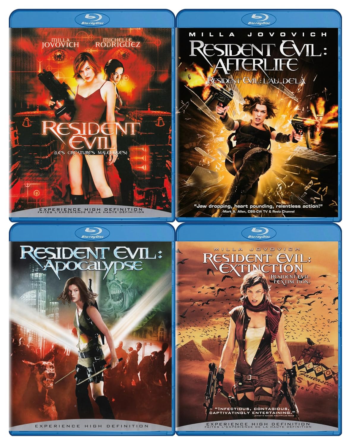 Resident Evil / Resident Evil: Afterlife / Resident Evil: Apocalypse / Resident Evil: Extinction (Blu-ray) (4-Pack)