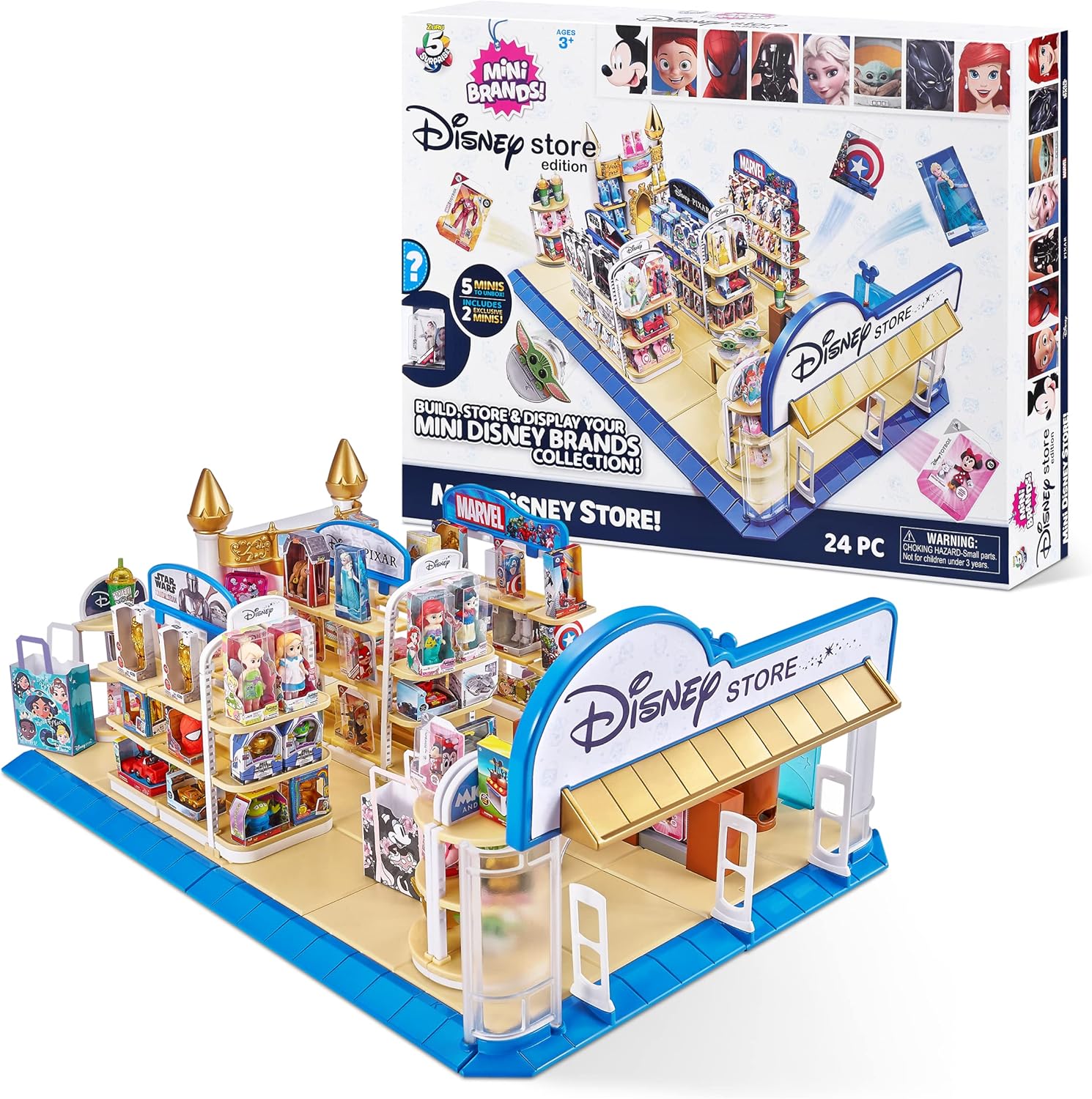 5 Surprise Disney Toy Store Playset by Zuru – Includes 5 Exclusive Mini’s, Store and Display Collectibles for Kids, Teens, and Adults