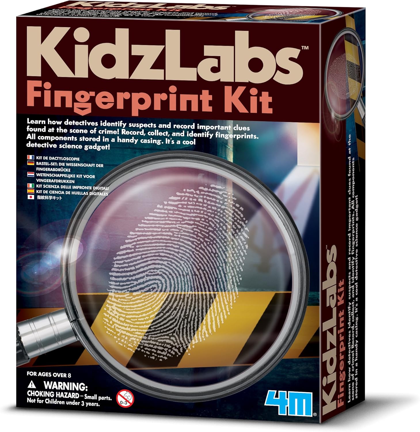 4M Toysmith, Kidzlabs Finger Print Kit, Dectective Science Kit , For Boys & Girls Ages 8+