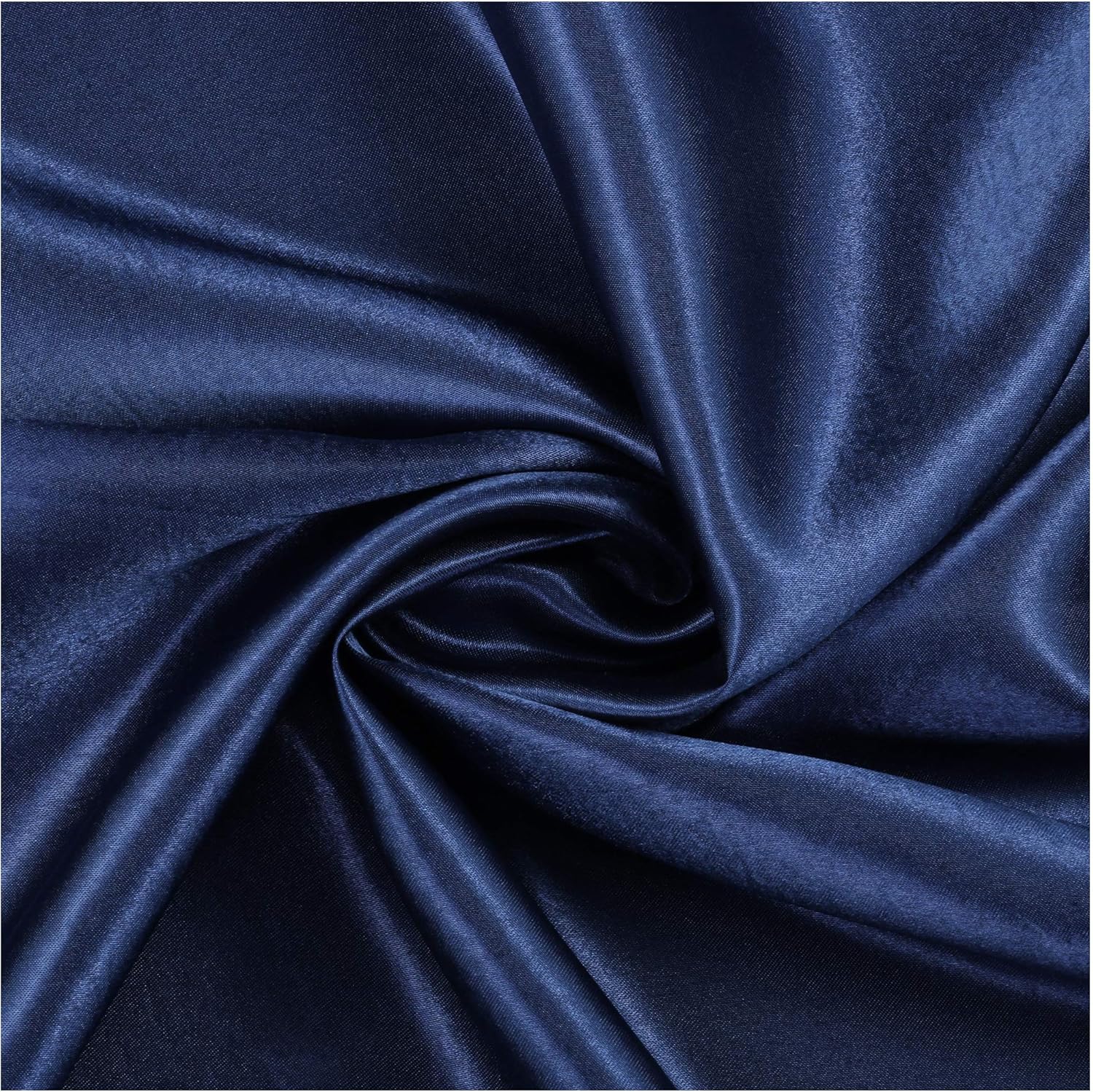 MDS Pack of 10 Yard Charmeuse Bridal Solid Satin Fabric for Merry Christmas Xmas New Year Party Home Decorations Dress DIY Crafts Costumes Apparel Drapery Silky Satin 44″ Wide – Navy Blue