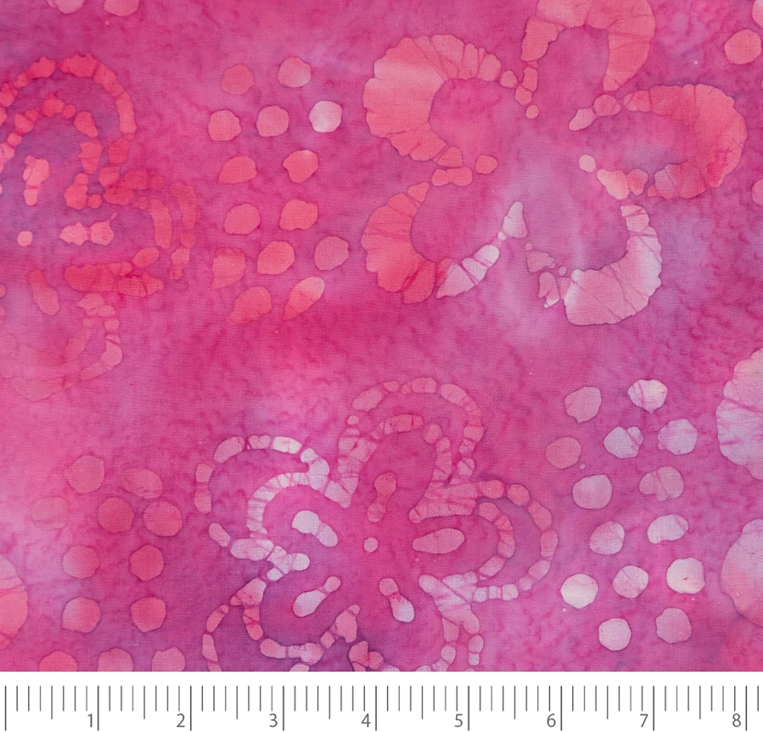 Singer Fabric S-100% Cotton, Batik Collection, Pink Flower, Cut by The Yard, 42 Inches