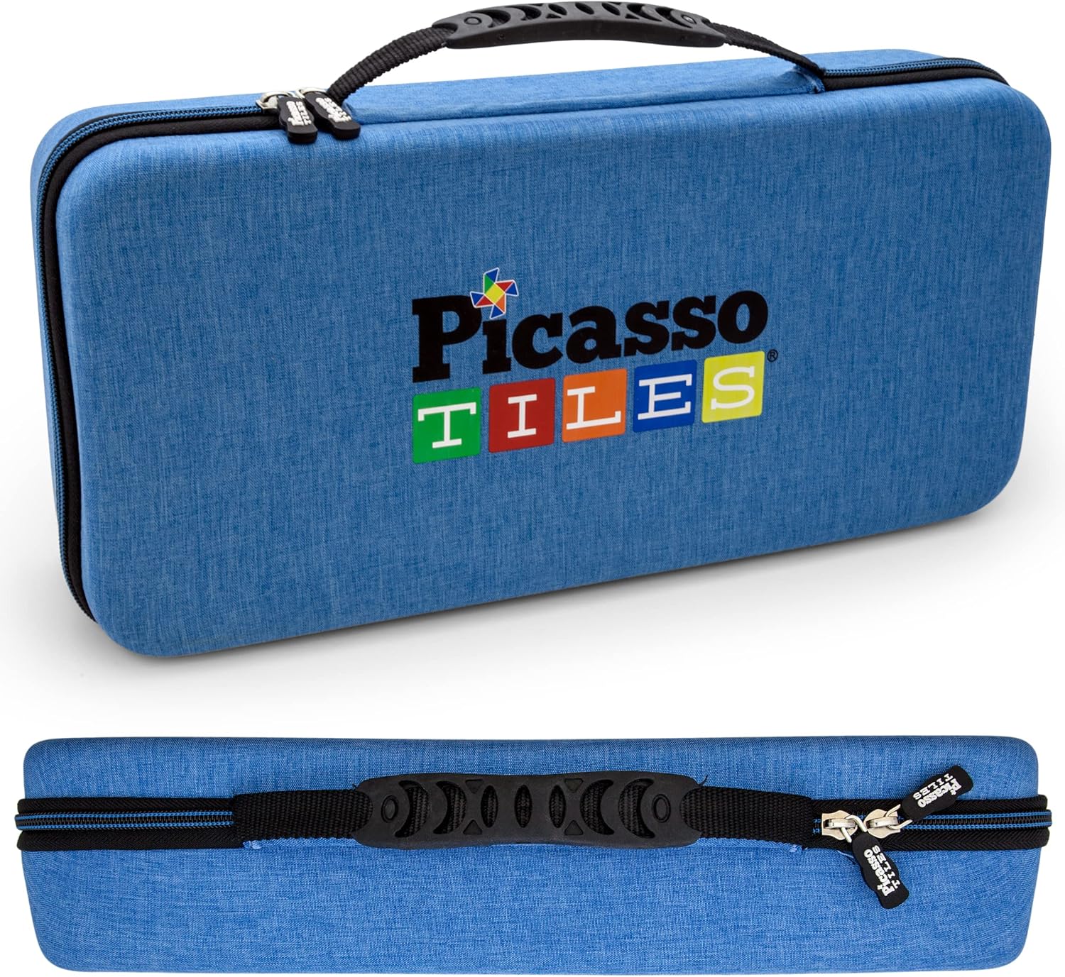 PicassoTiles Toy Carry Case Magnetic Tiles Construction Blocks Magnet Toys Kids Accessory Character Action Figure Toddlers Storage Box Organizer STEM Portable Travel Bag Water Resistant Oxford Cloth