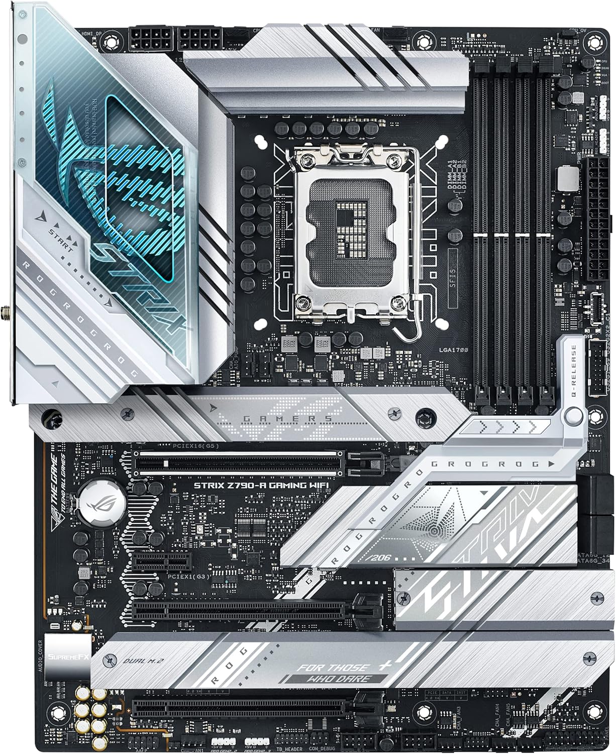 ASUS ROG Strix Z790-A Gaming LGA 1700 ATX Motherboard – 16 + 1 Power Stages, DDR5, 4X M.2 Slots, PCIe 5.0, WiFi 6E, USB 3.2 Gen 2×2 Type-C with PD 3.0, Aura Sync RGB