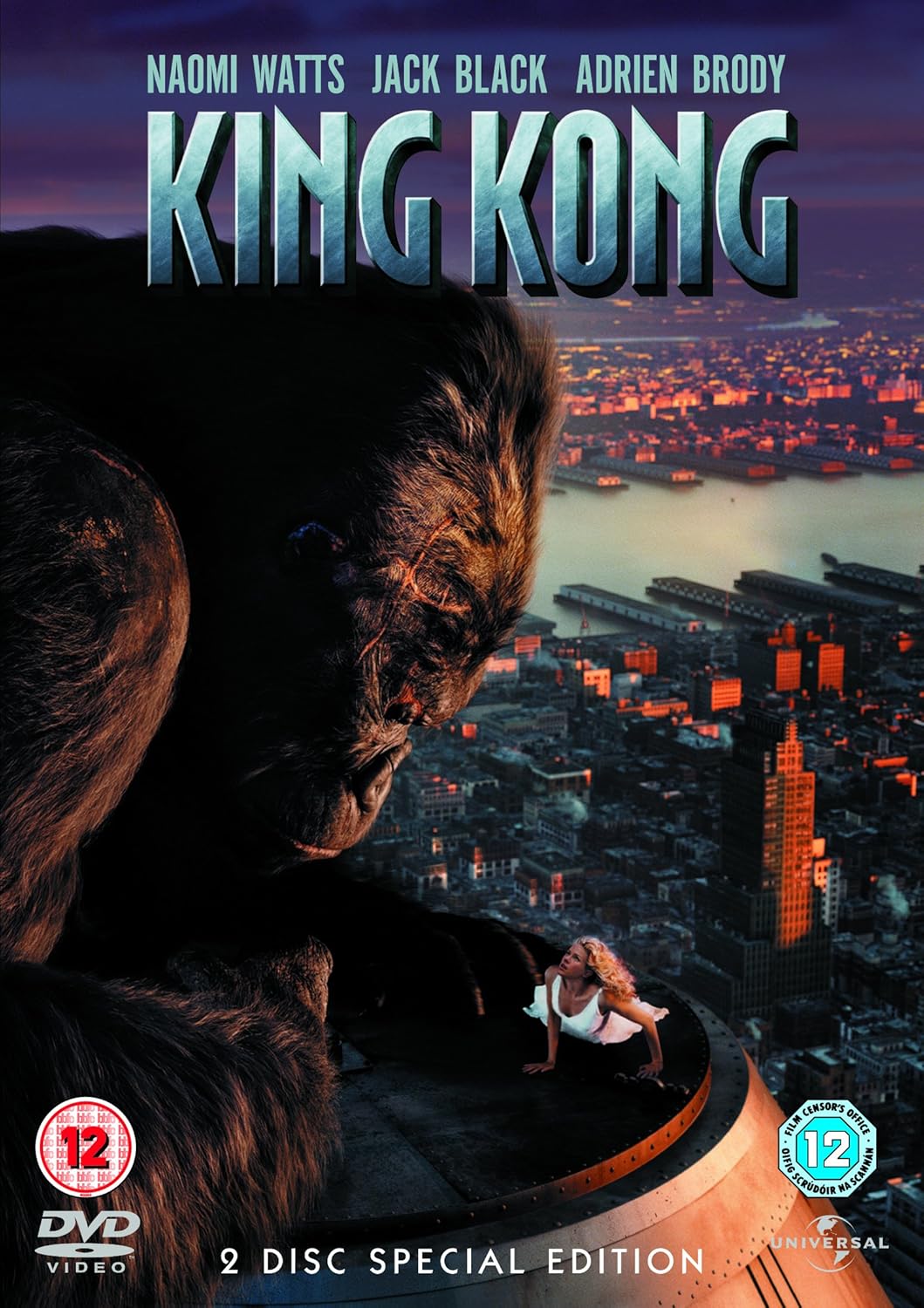 Naomi Watts As Ann Darrow; Jack Black As Carl Denham; Adrie – King Kong – [DVD]