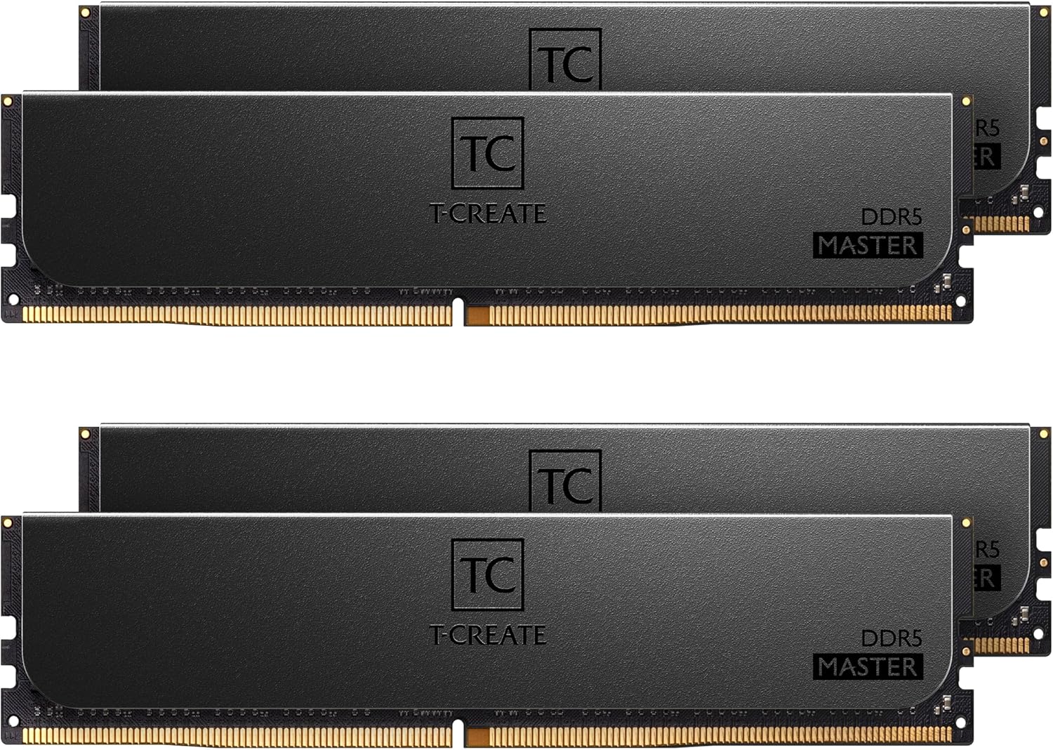 TEAMGROUP T-Create Master Overclocking DDR5 R-DIMM 64GB Kit (4 x 16GB) 6400MHz (PC5-51200) CL32 Hynix A-DIE Workstation Memory Module Ram Black – CTCMD564G6400HC32AQC01