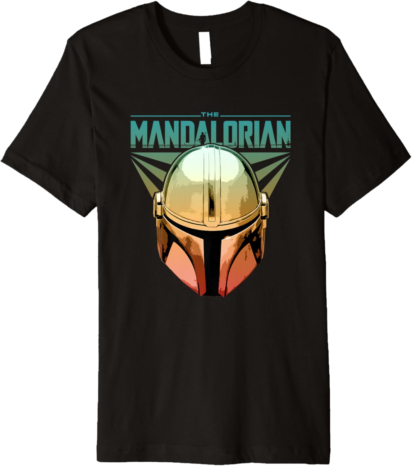 Star Wars The Mandalorian Gradient Beskar Helmet Premium T-Shirt