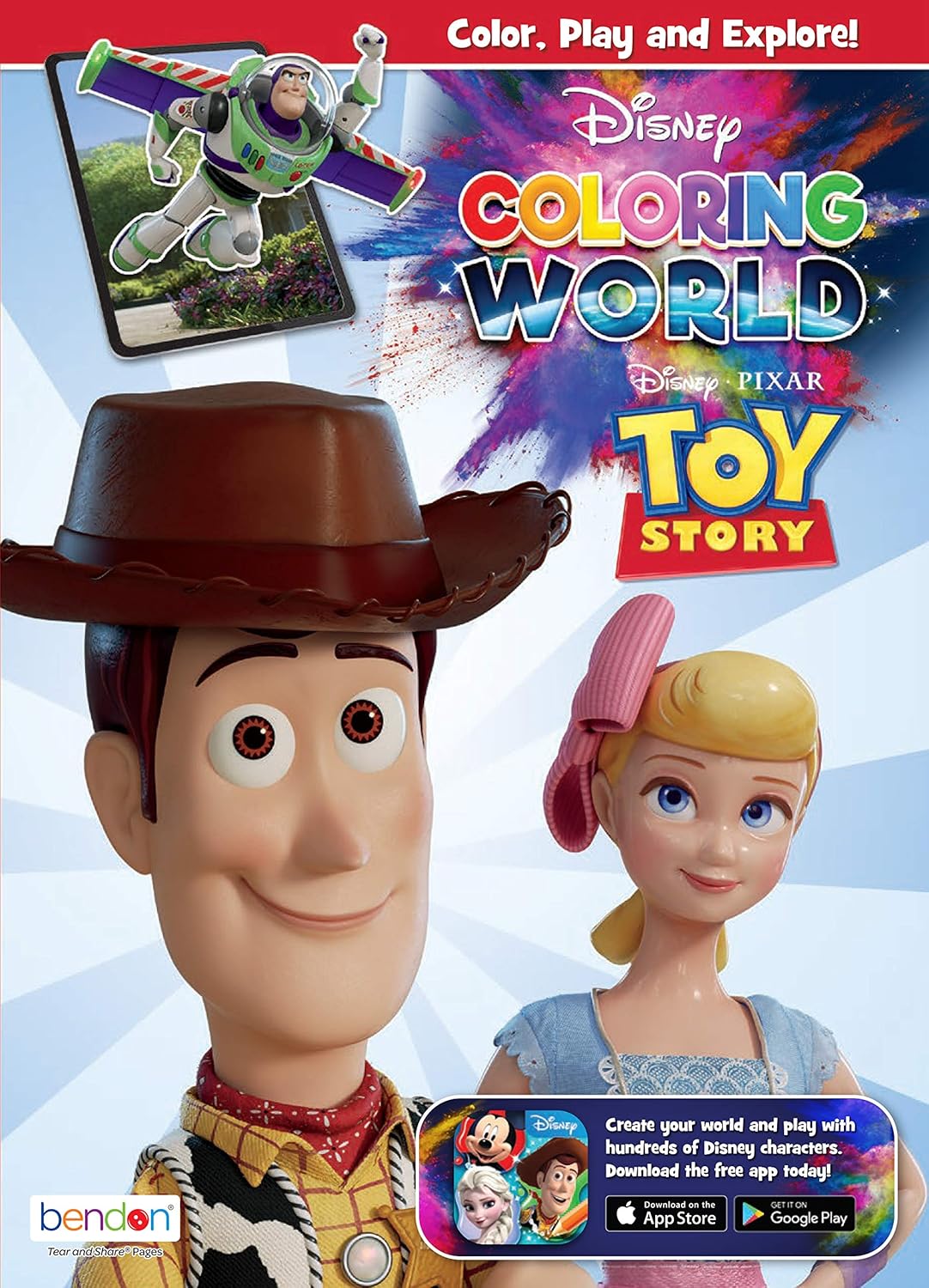 Disney Toy Story 80-Page Coloring World Augmented Reality Coloring Book 47633 Bendon