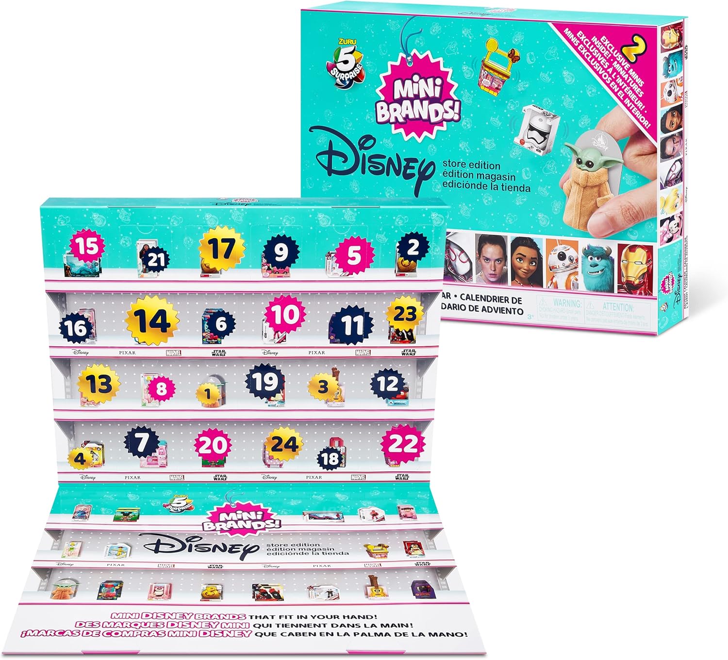 Mini Brands Disney Minis by ZURU Limited Edition 24 Pack with 4 Exclusive Minis, Mystery Collectibles Toys Comes with 24 Minis