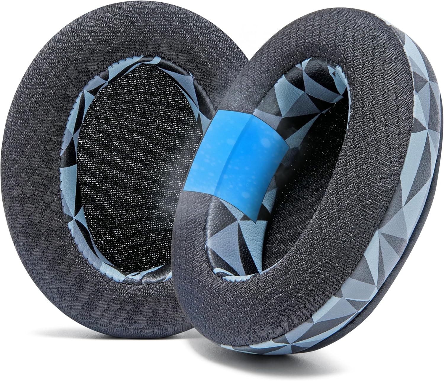 WC Freeze for Arctis Nova – Hybrid Fabric Cooling Gel Replacement Earpads for Arctis Nova Pro Wired, Nova 7, 5, 4, 3, 1 – Made by Wicked Cushions (Does Not Fit Nova Pro Wireless) | Geo Grey