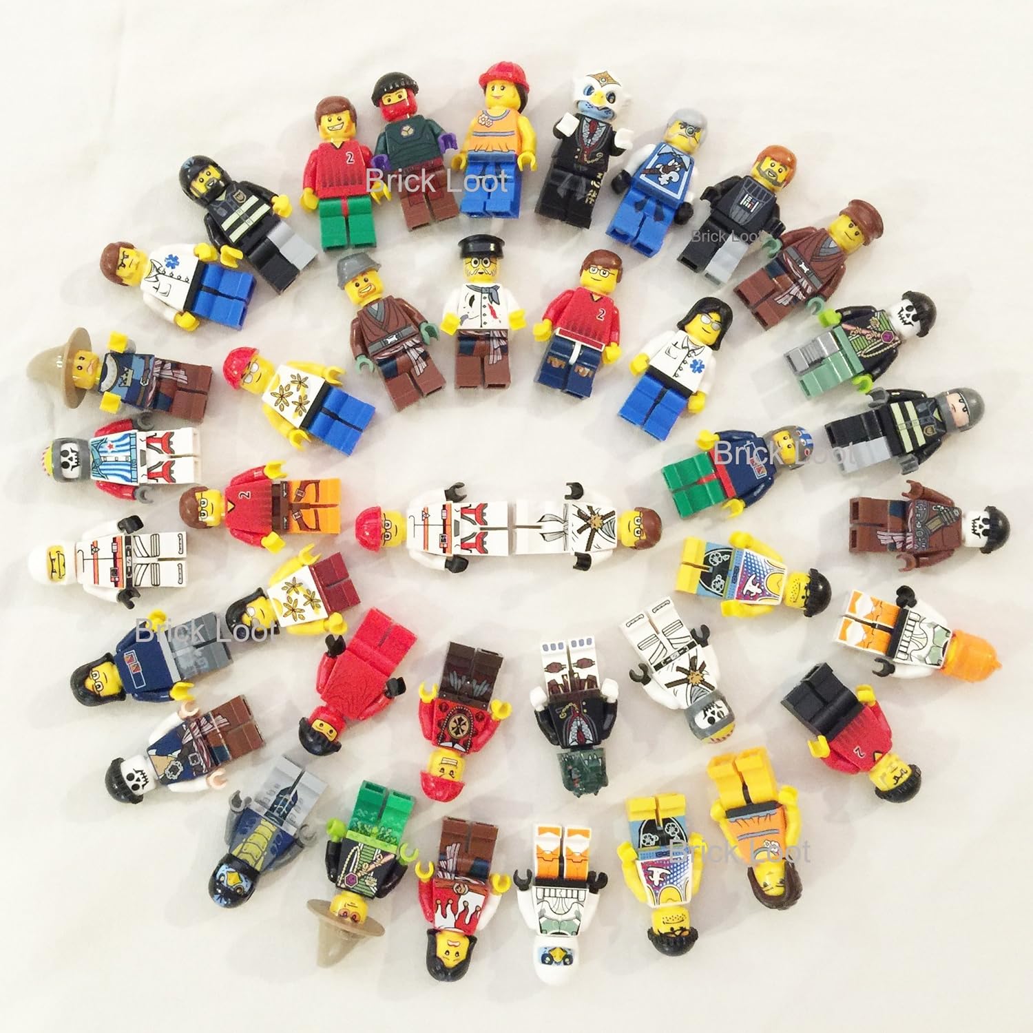 10 NEW LEGO MINIFIG PEOPLE LOT random grab bag of minifigure guys city town set by USA